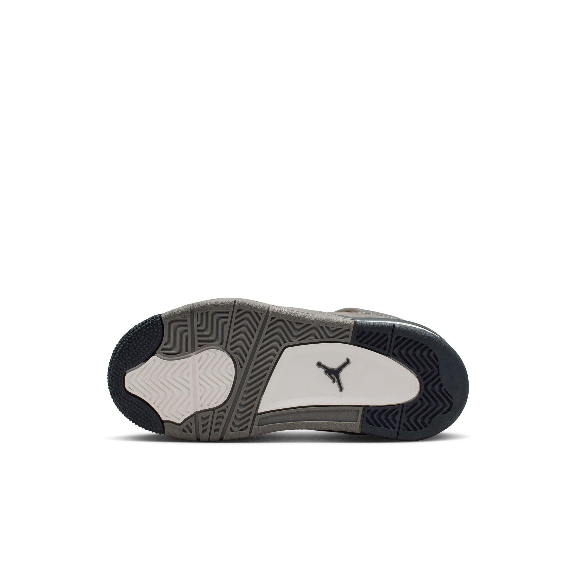 Jordan 4 Retro Preschool Kids' "Cave Stone and Black" Shoe