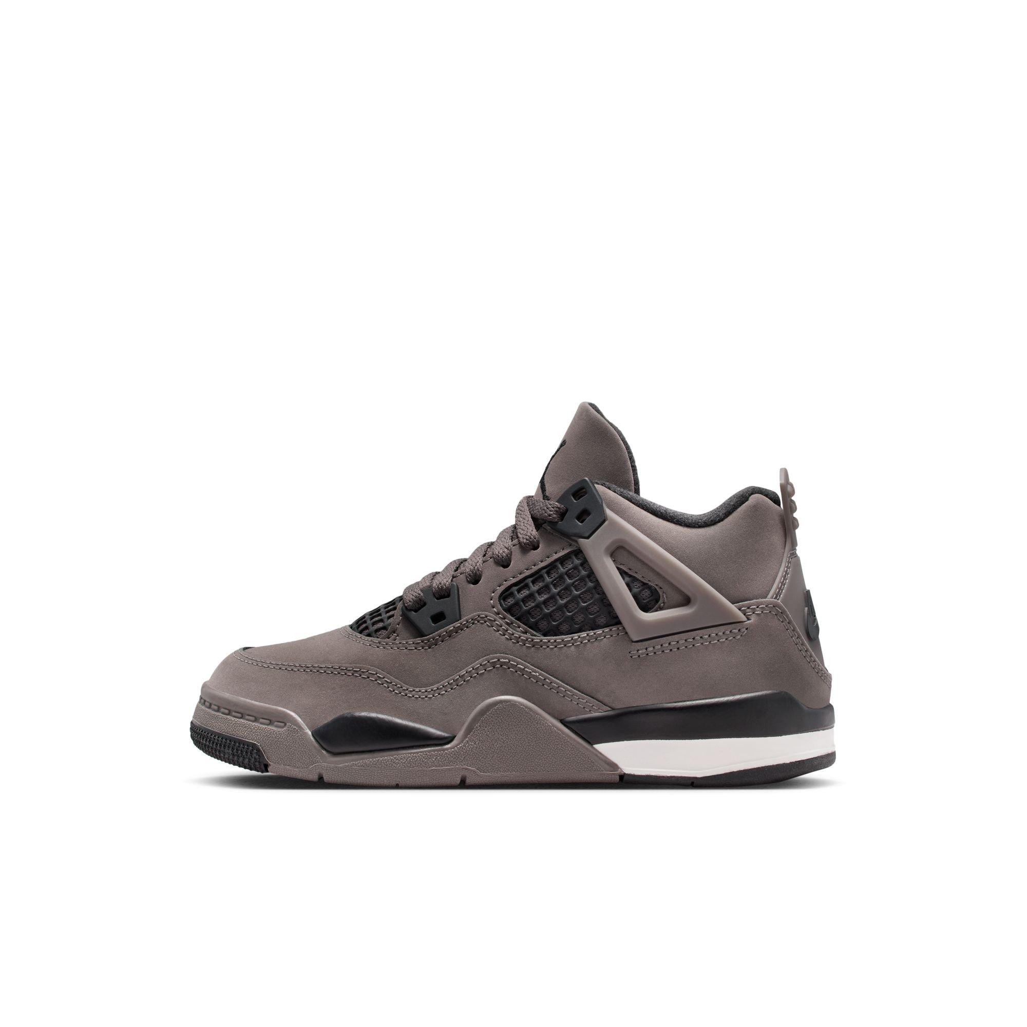 Jordan 4 Retro Preschool Kids' "Cave Stone and Black" Shoe