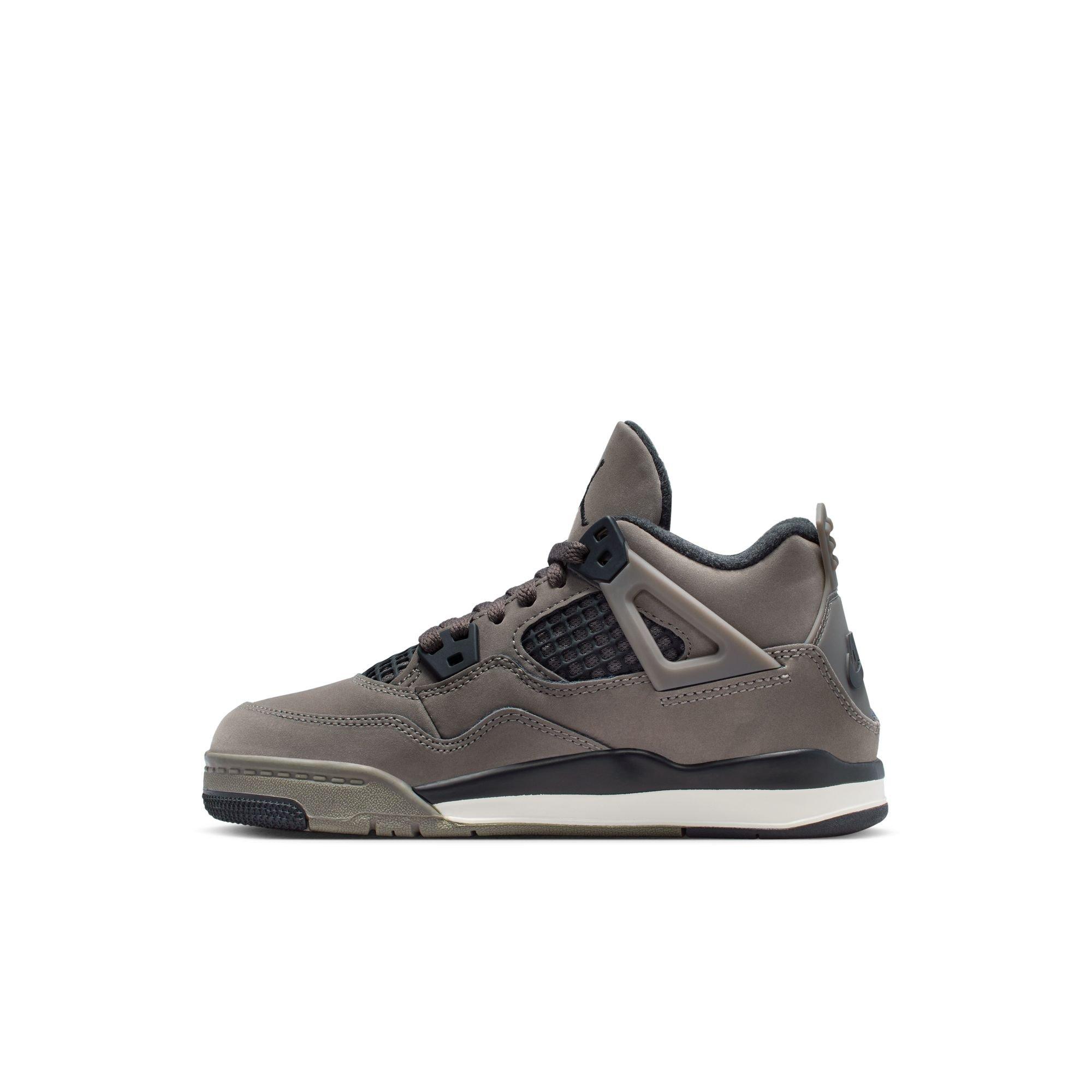 Jordan 4 Retro Preschool Kids' "Cave Stone and Black" Shoe