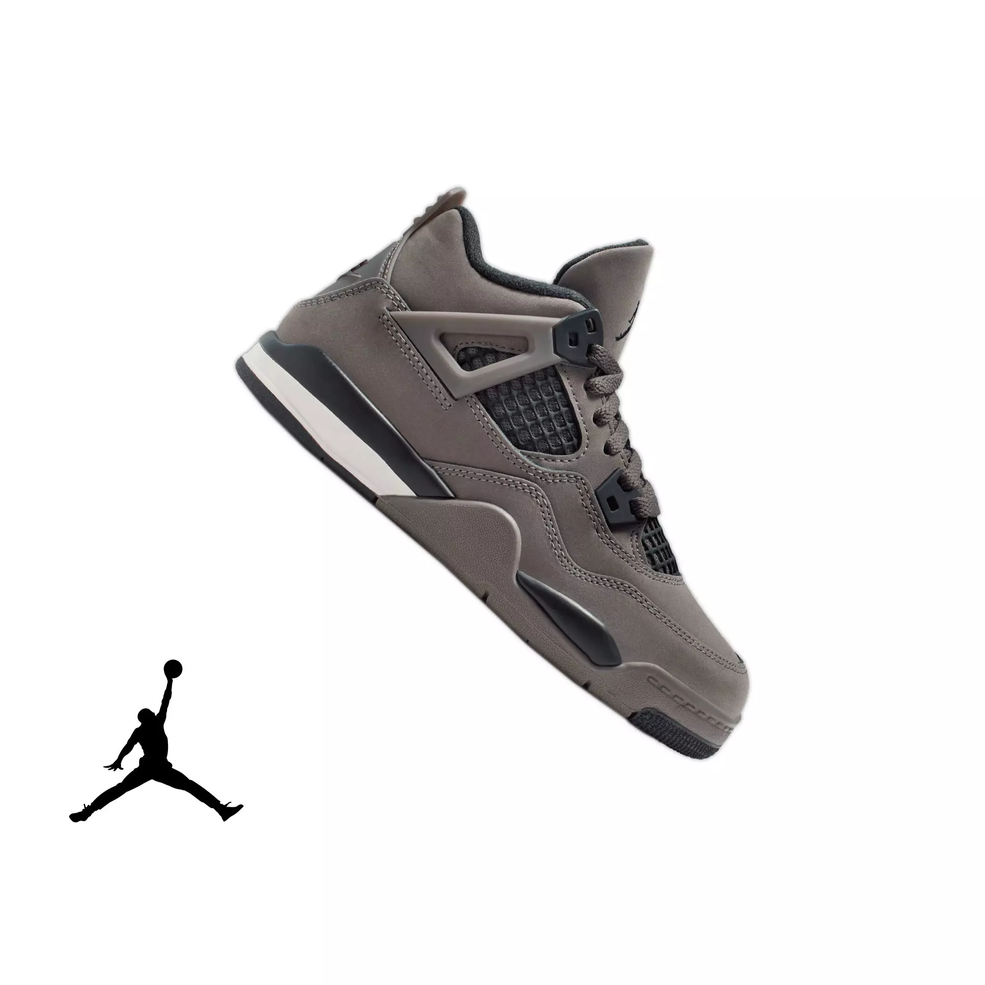 Jordan 4 Retro "Cave Stone and Black" Preschool Kids' Shoe - CAVE STONE/BLACK
