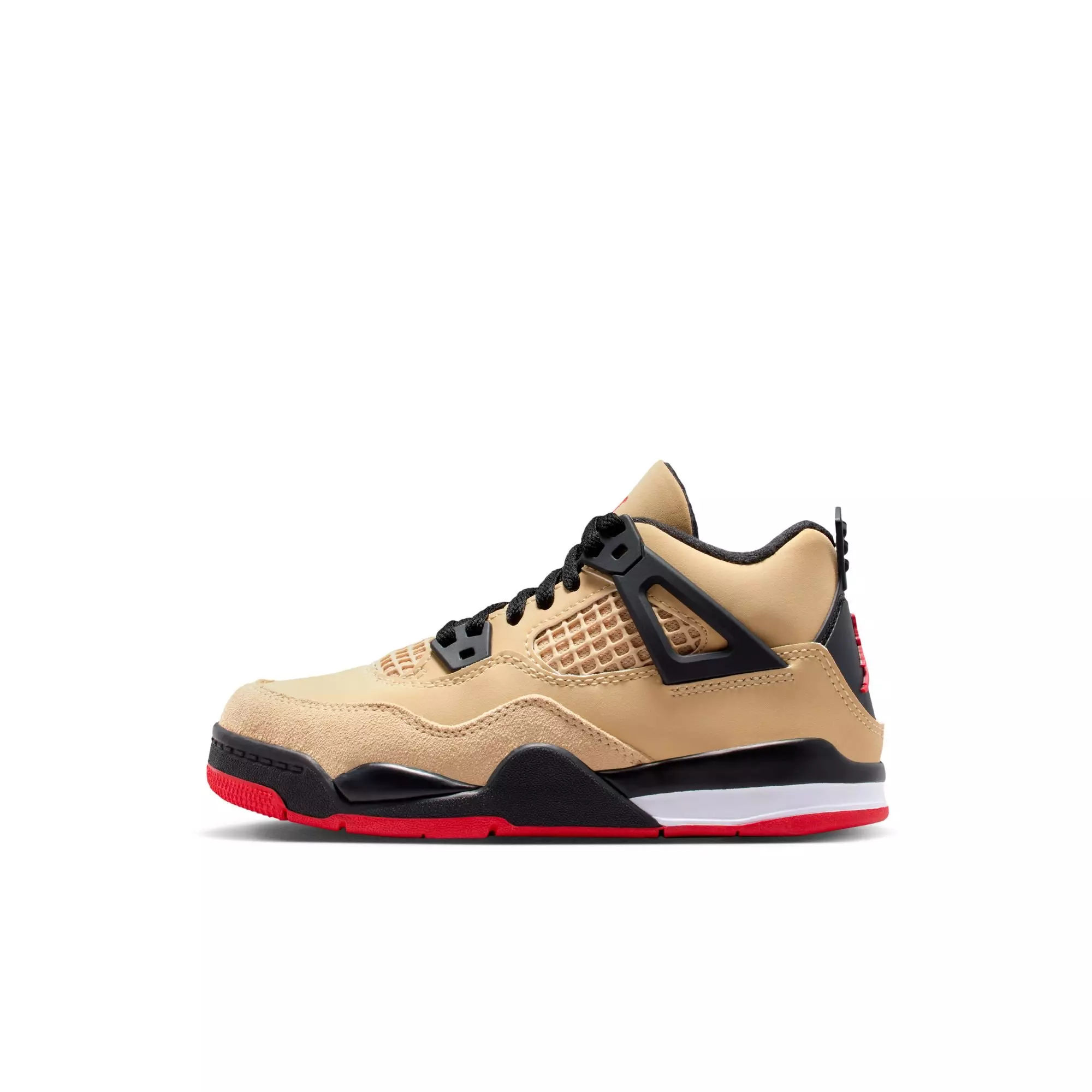 Jordan 4 Retro "Pizza" Preschool Kids' Shoe - SESAME/FIRE RED/BLACK