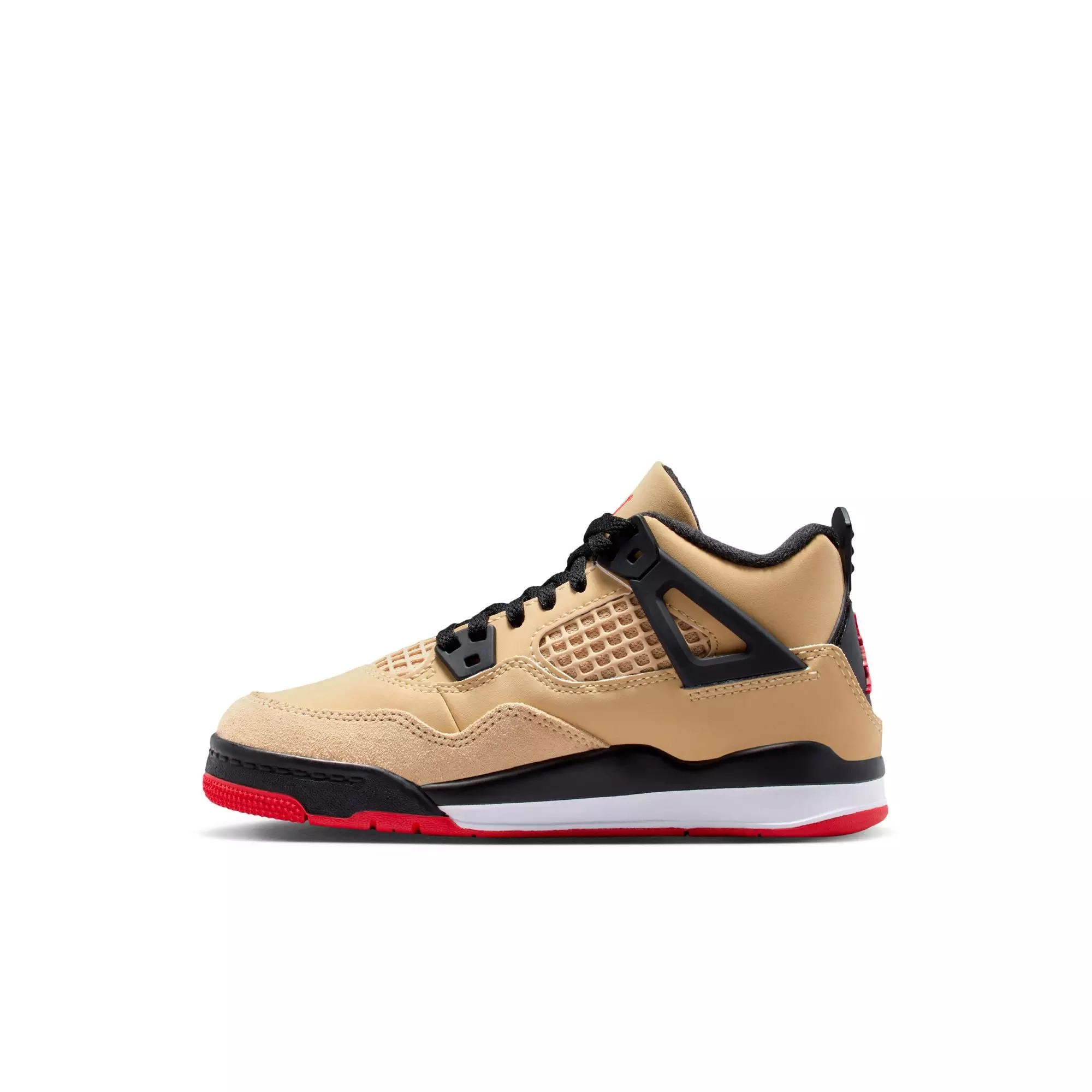Jordan 4 Retro "Pizza" Preschool Kids' Shoe - SESAME/FIRE RED/BLACK