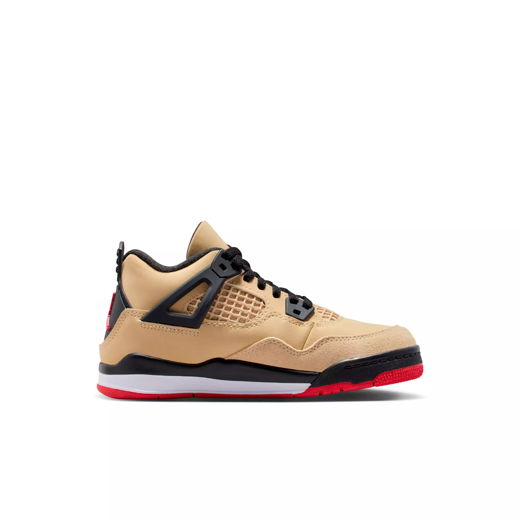 Jordan 4 Retro "Pizza" Preschool Kids' Shoe - SESAME/FIRE RED/BLACK