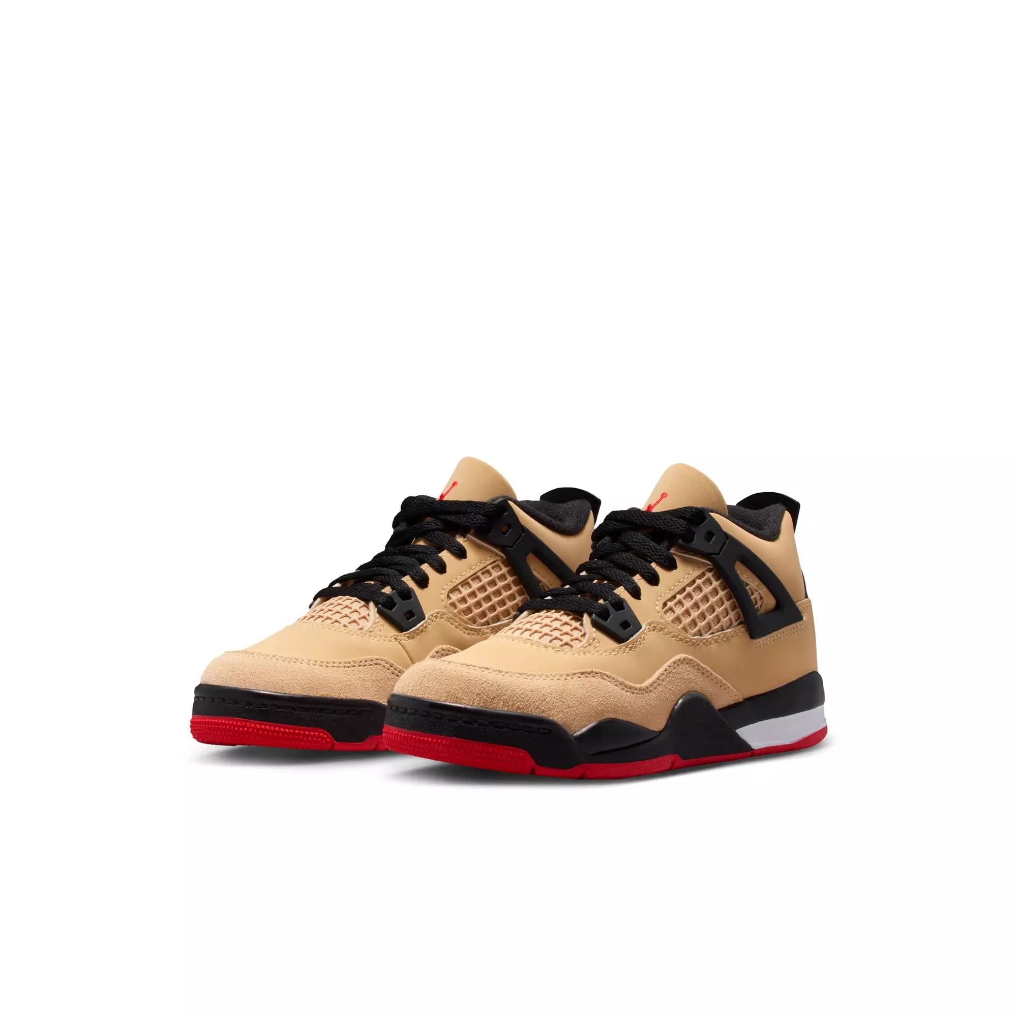 Jordan 4 Retro "Pizza" Preschool Kids' Shoe - SESAME/FIRE RED/BLACK