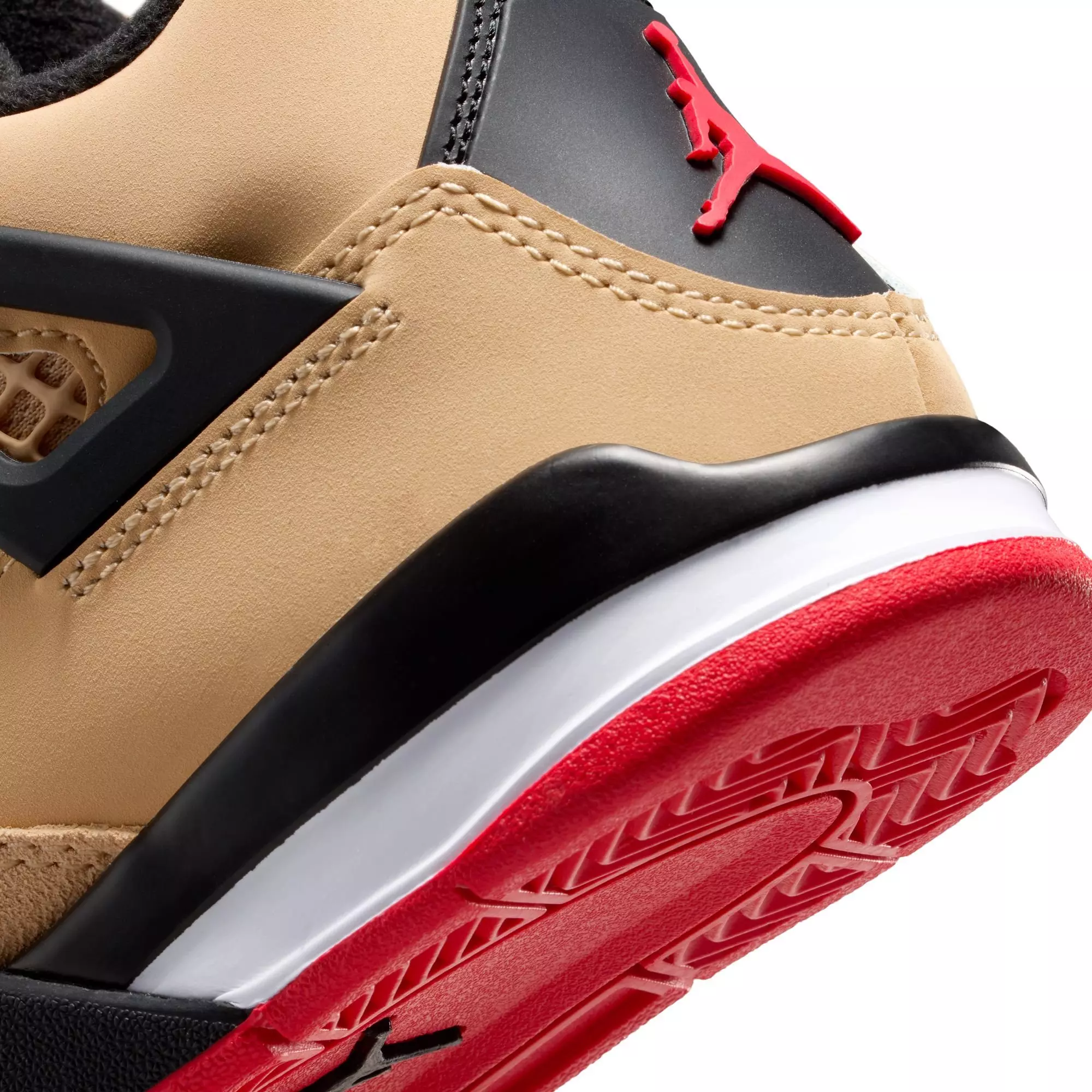 Jordan 4 Retro "Pizza" Preschool Kids' Shoe - SESAME/FIRE RED/BLACK