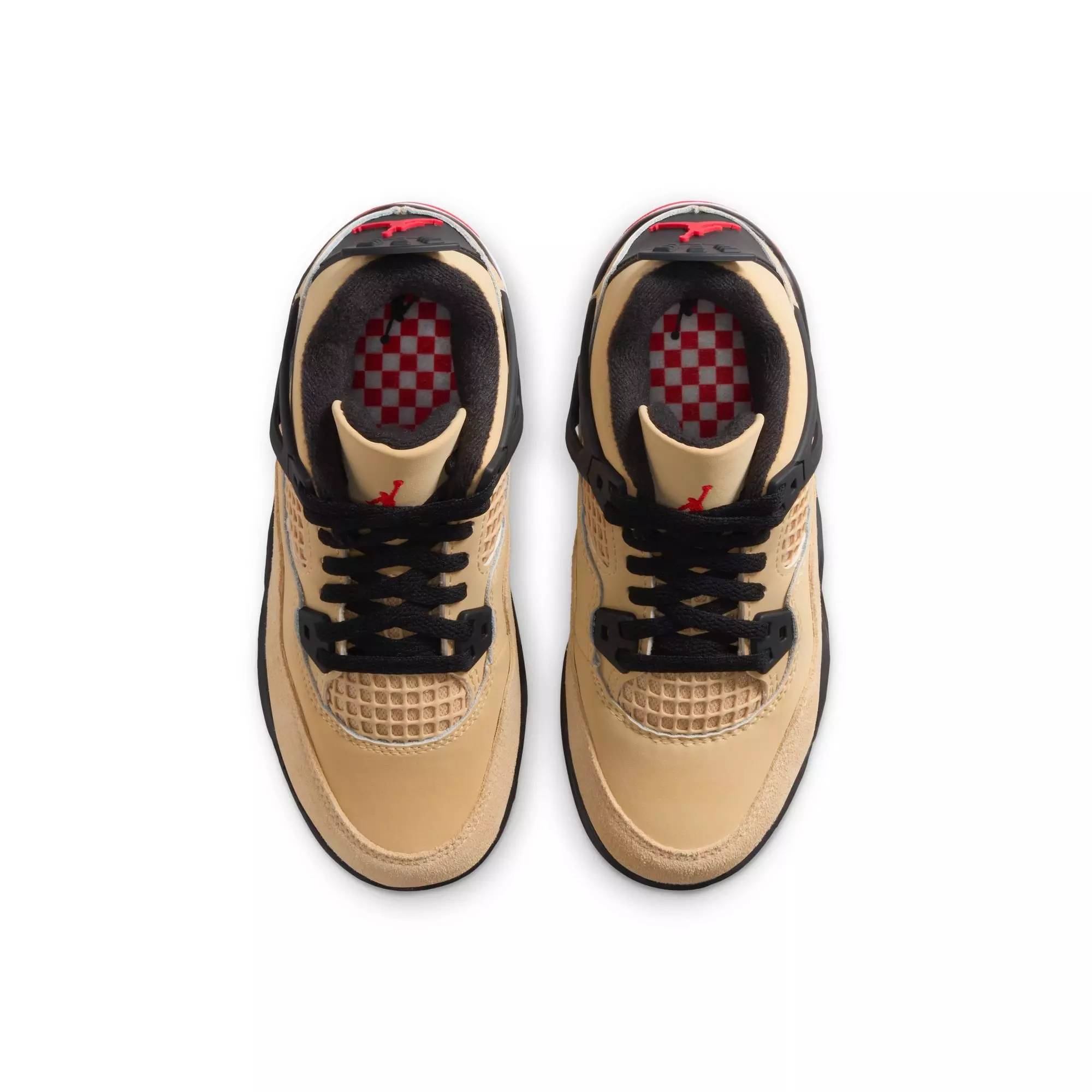 Jordan 4 Retro "Pizza" Preschool Kids' Shoe - SESAME/FIRE RED/BLACK