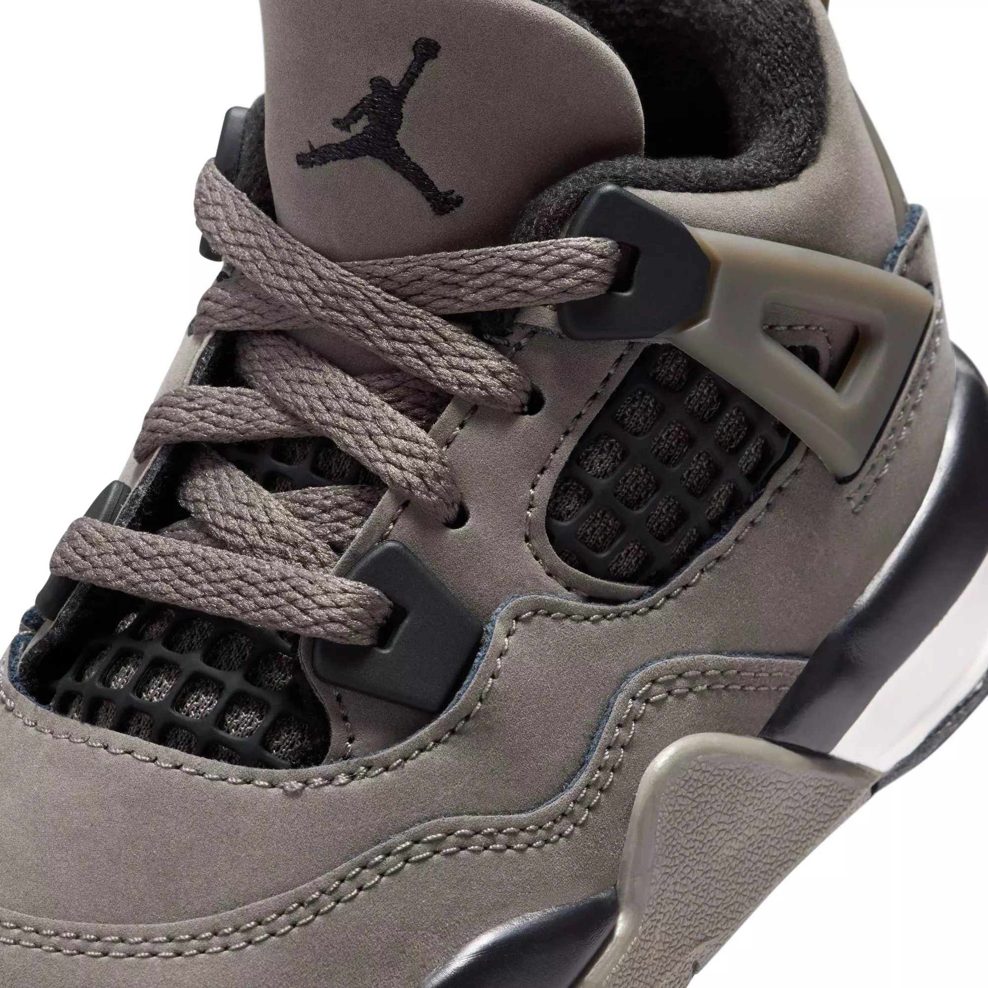 Jordan 4 Retro "Cave Stone and Black" Toddler Kids' Shoe