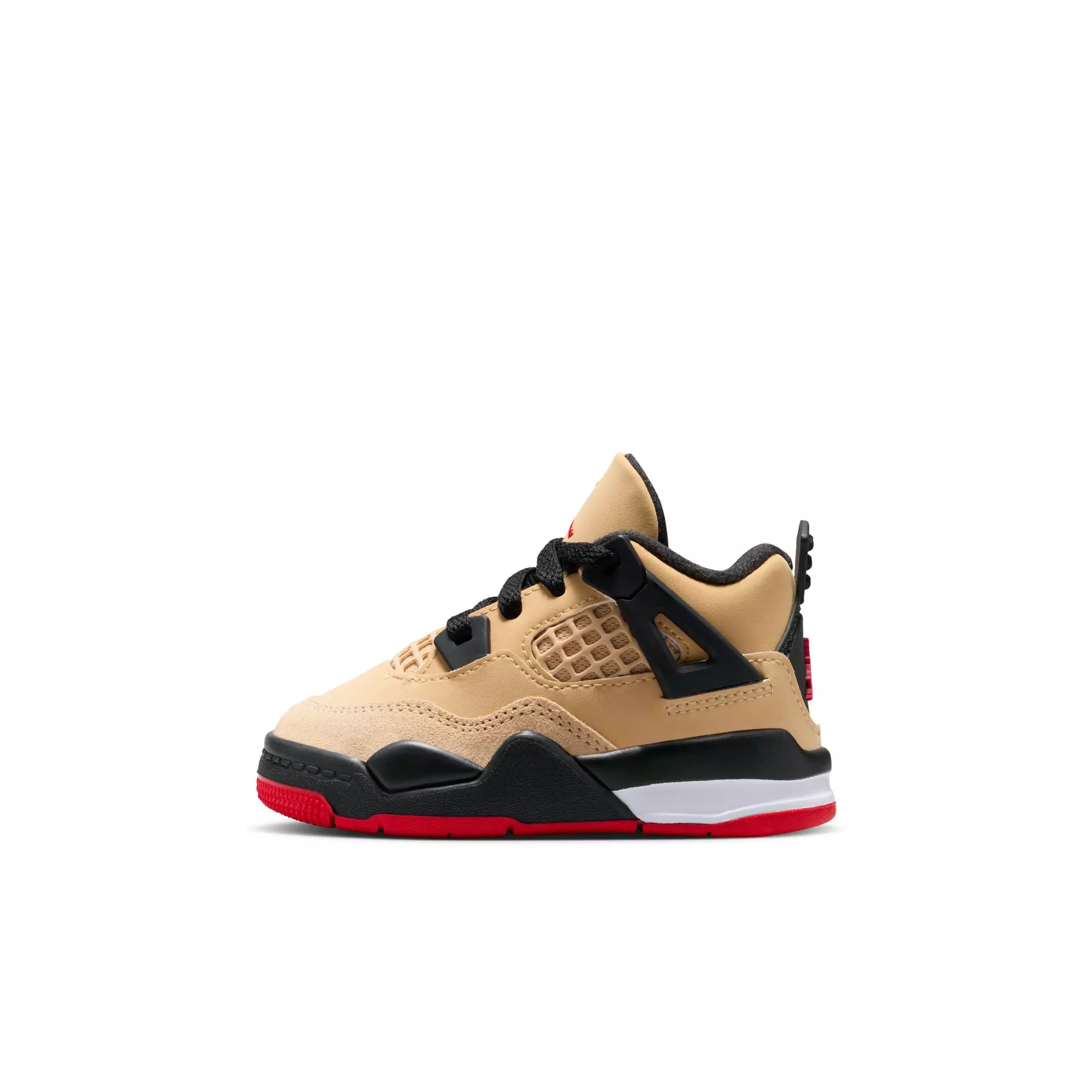 Jordan 4 Retro "Pizza" Toddler Kids' Shoe - SESAME/FIRE RED/BLACK