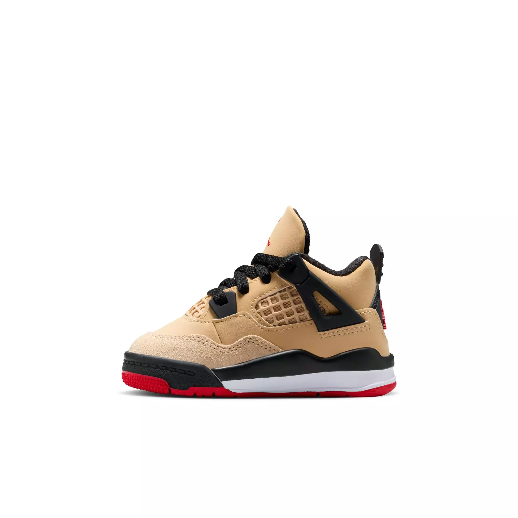 Jordan 4 Retro "Pizza" Toddler Kids' Shoe - SESAME/FIRE RED/BLACK