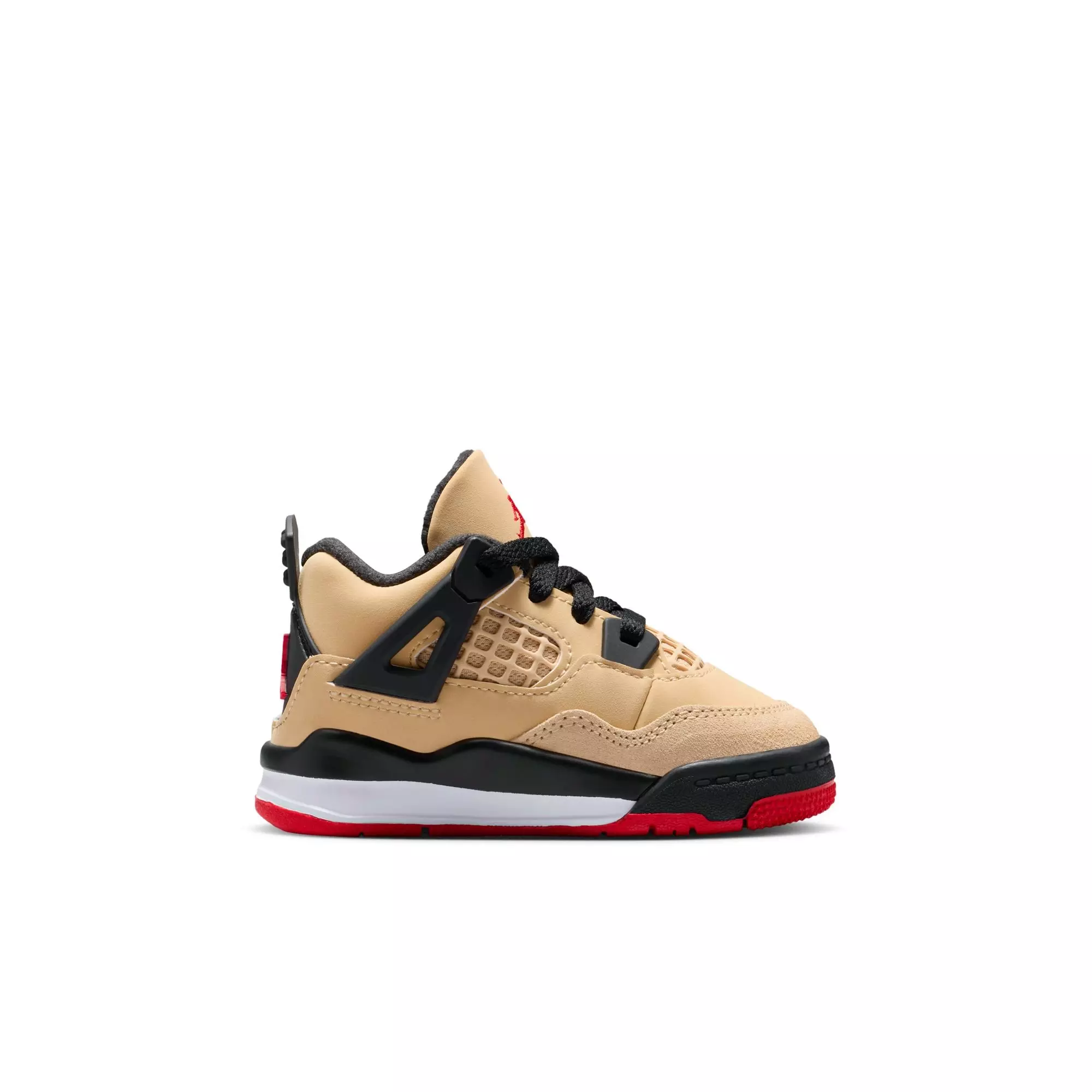 Jordan 4 Retro "Pizza" Toddler Kids' Shoe - SESAME/FIRE RED/BLACK