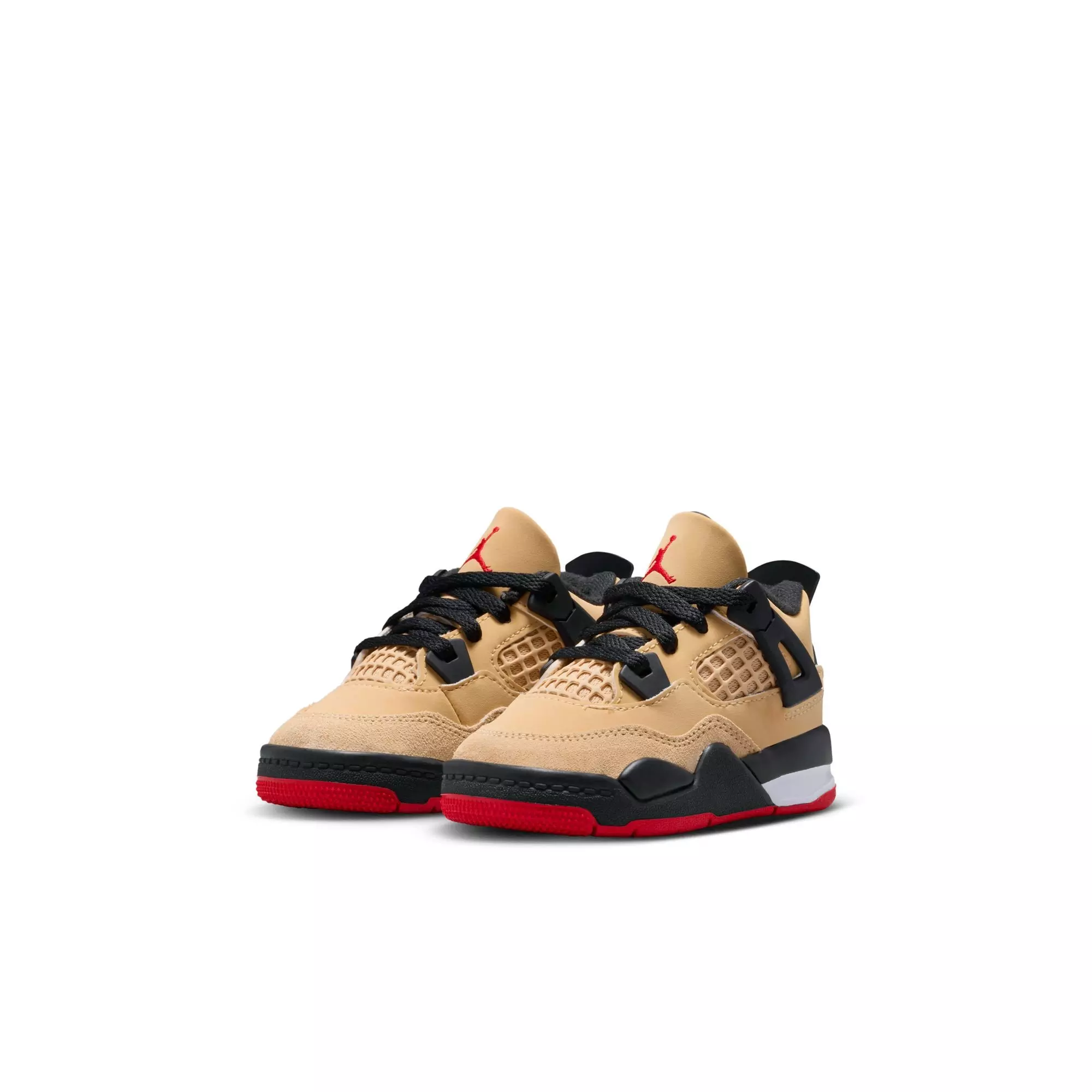 Jordan 4 Retro "Pizza" Toddler Kids' Shoe - SESAME/FIRE RED/BLACK