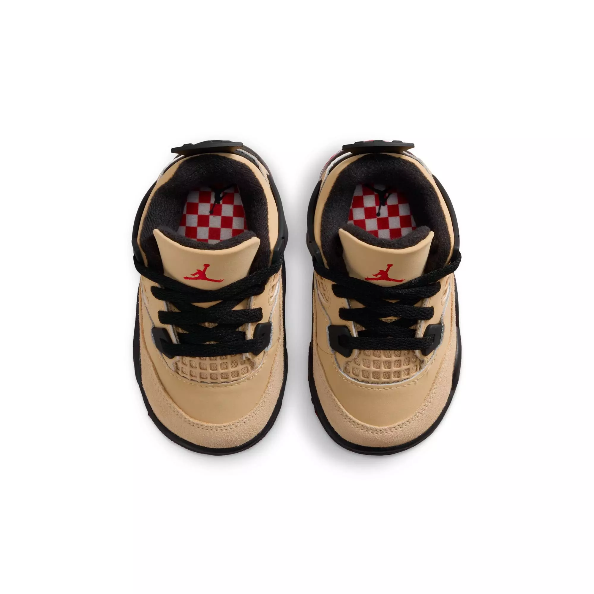 Jordan 4 Retro "Pizza" Toddler Kids' Shoe - SESAME/FIRE RED/BLACK