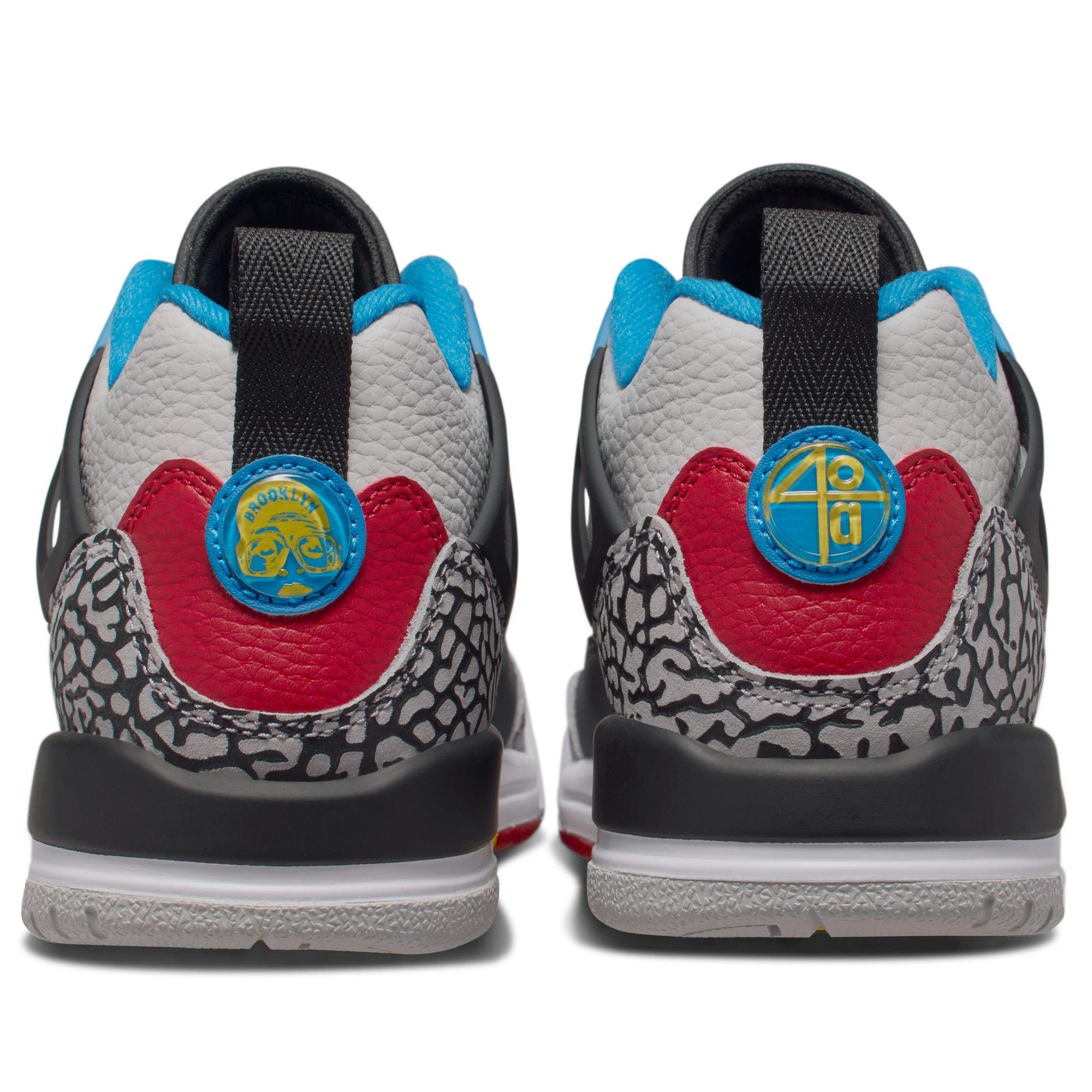 Jordan Spizike Low SE Grade School Boys' "Neutral Grey/Varsity Maize/Surf Blue" Shoe