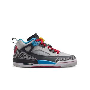Jordan Spizike Low SE "Neutral Grey/Varsity Maize/Surf Blue" Grade School Boys' Shoe
