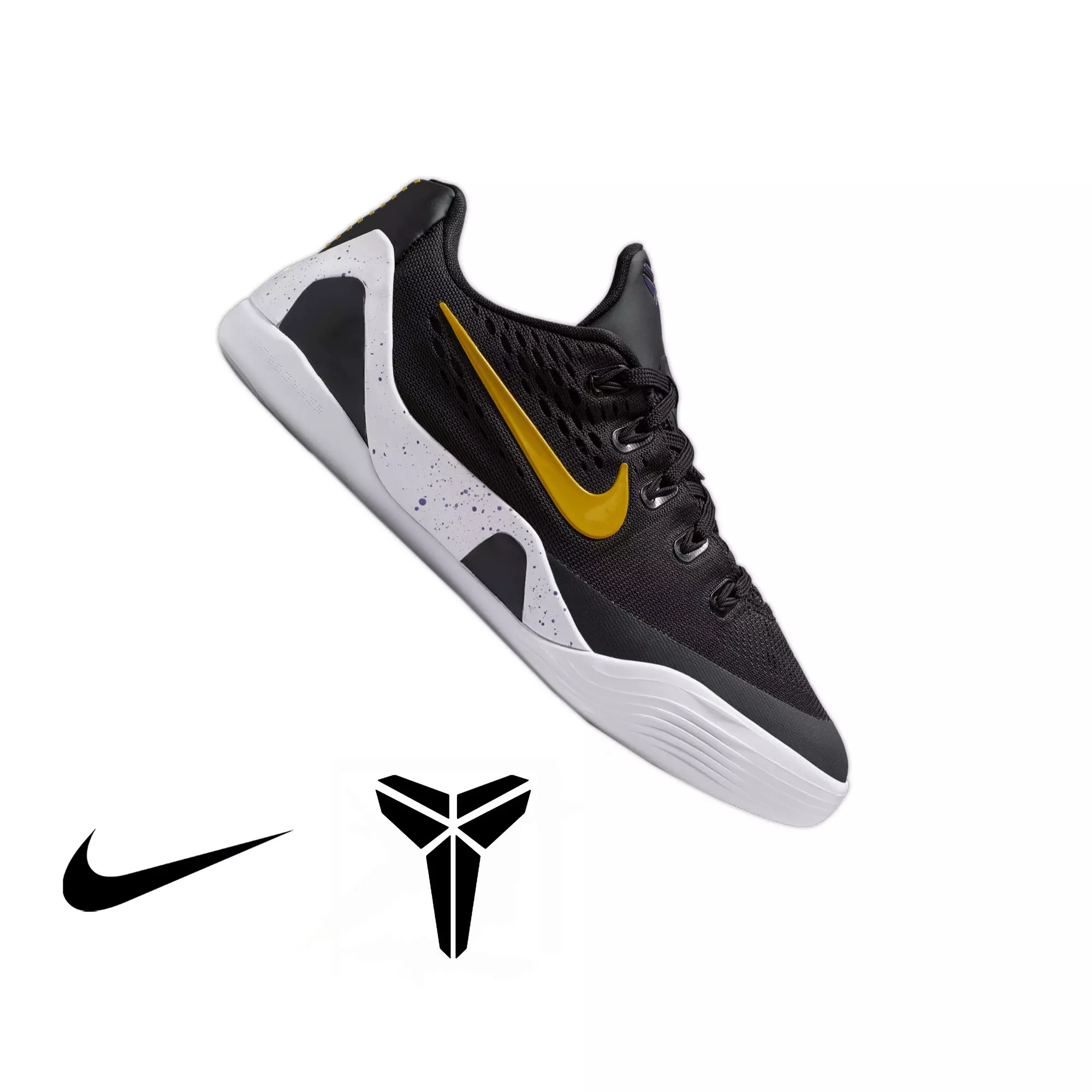 Nike Kobe IX "Black/Gold" Grade School Kids' Basketball Shoe - BLACK/UNIVERSITY GOLD/WHITE