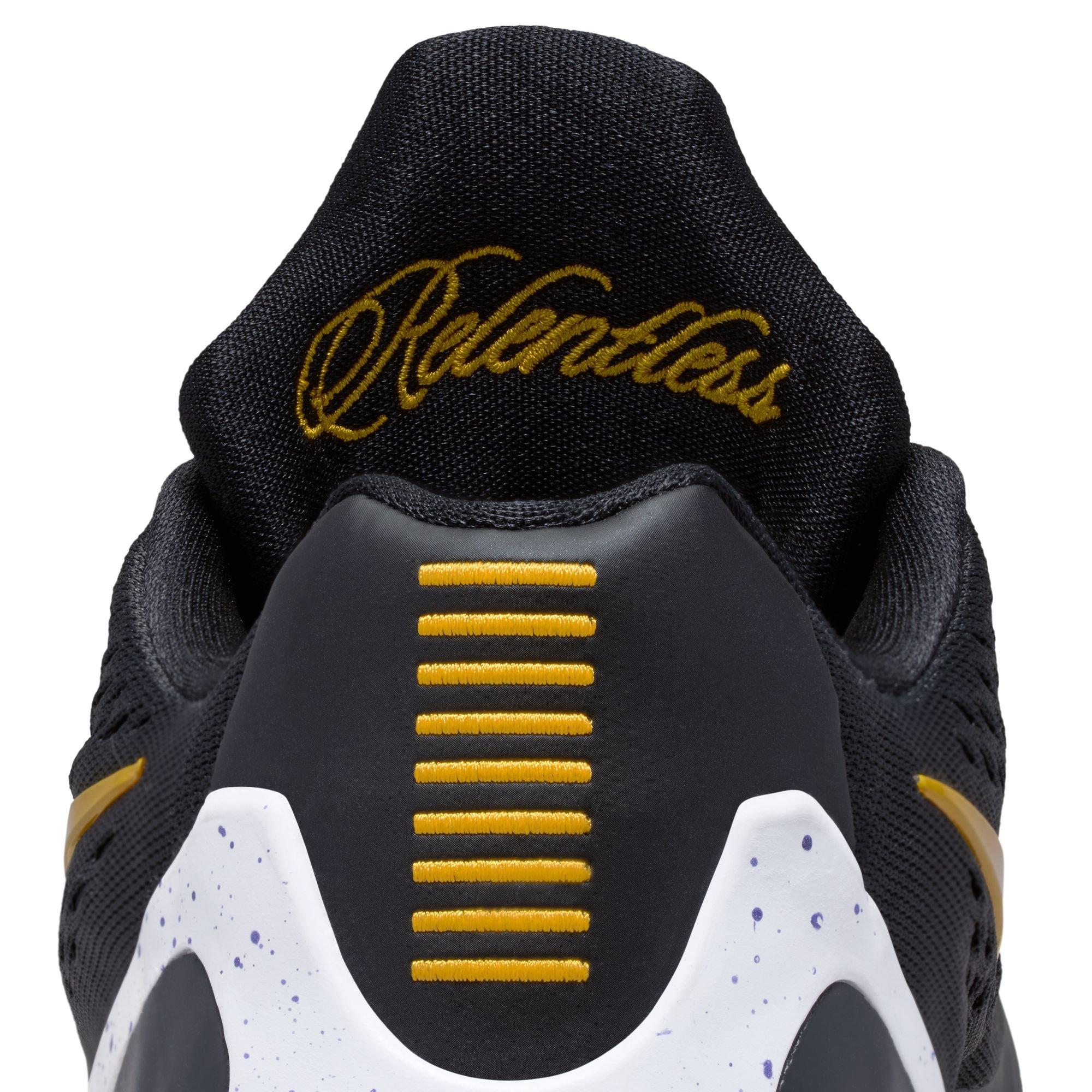 Black/Gold Knit Grade School Basketball Shoe | Hibbett