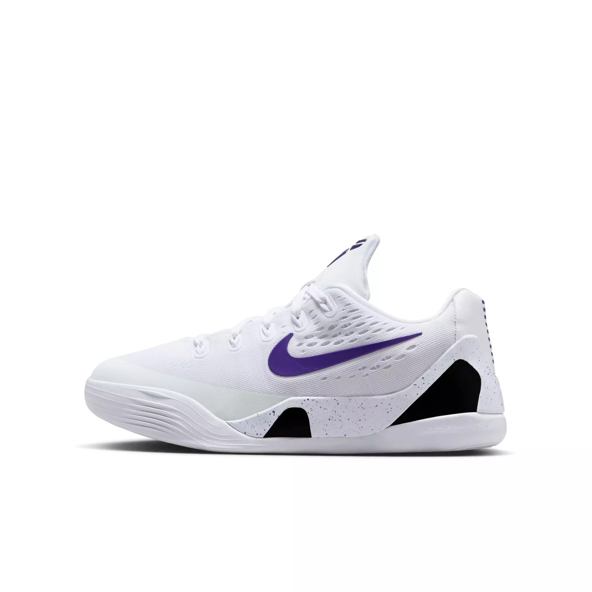 Nike Kobe IX "Court Purple" Grade School Kids' Basketball Shoe - WHITE/COURT PURPLE