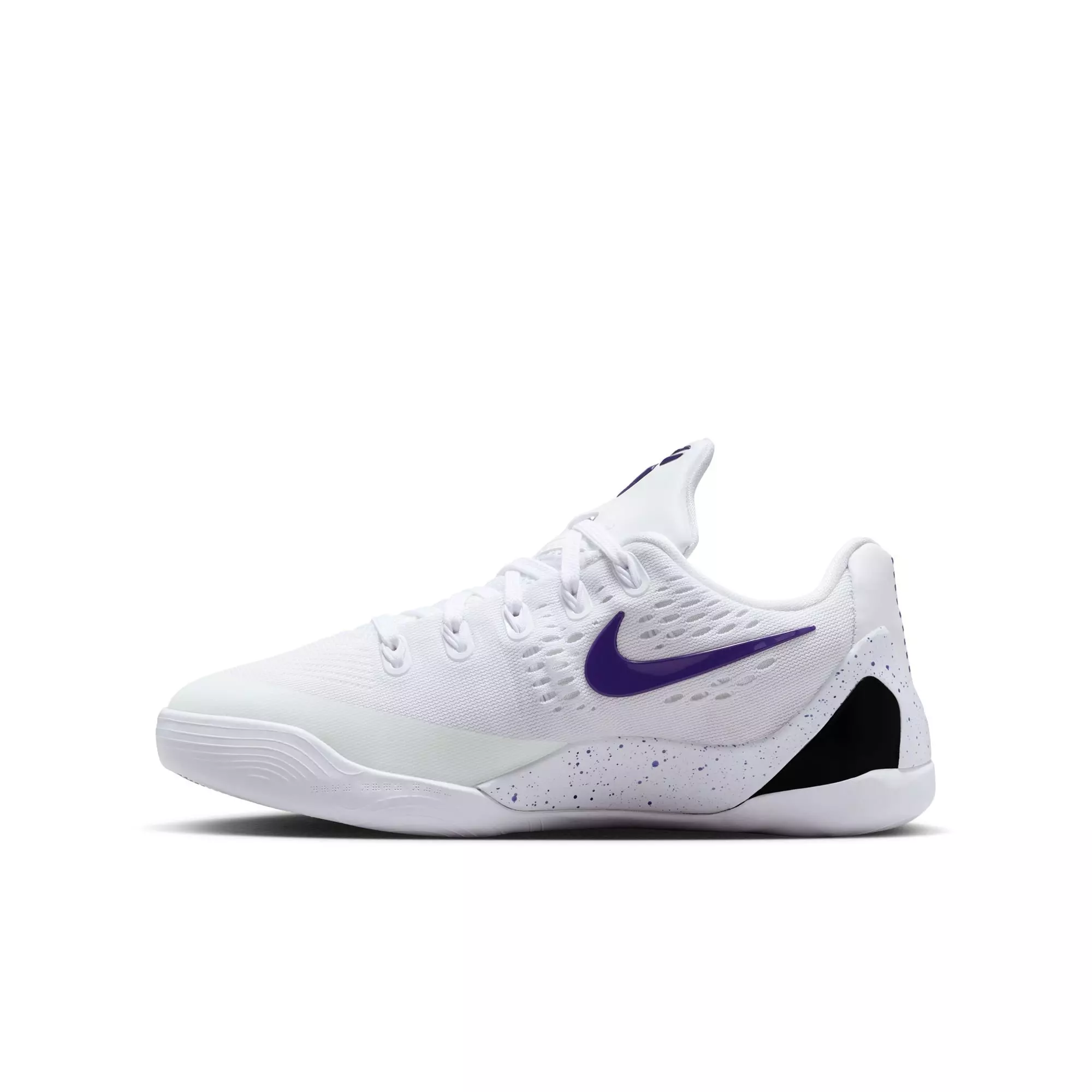 Nike Kobe IX "Court Purple" Grade School Kids' Basketball Shoe - WHITE/COURT PURPLE