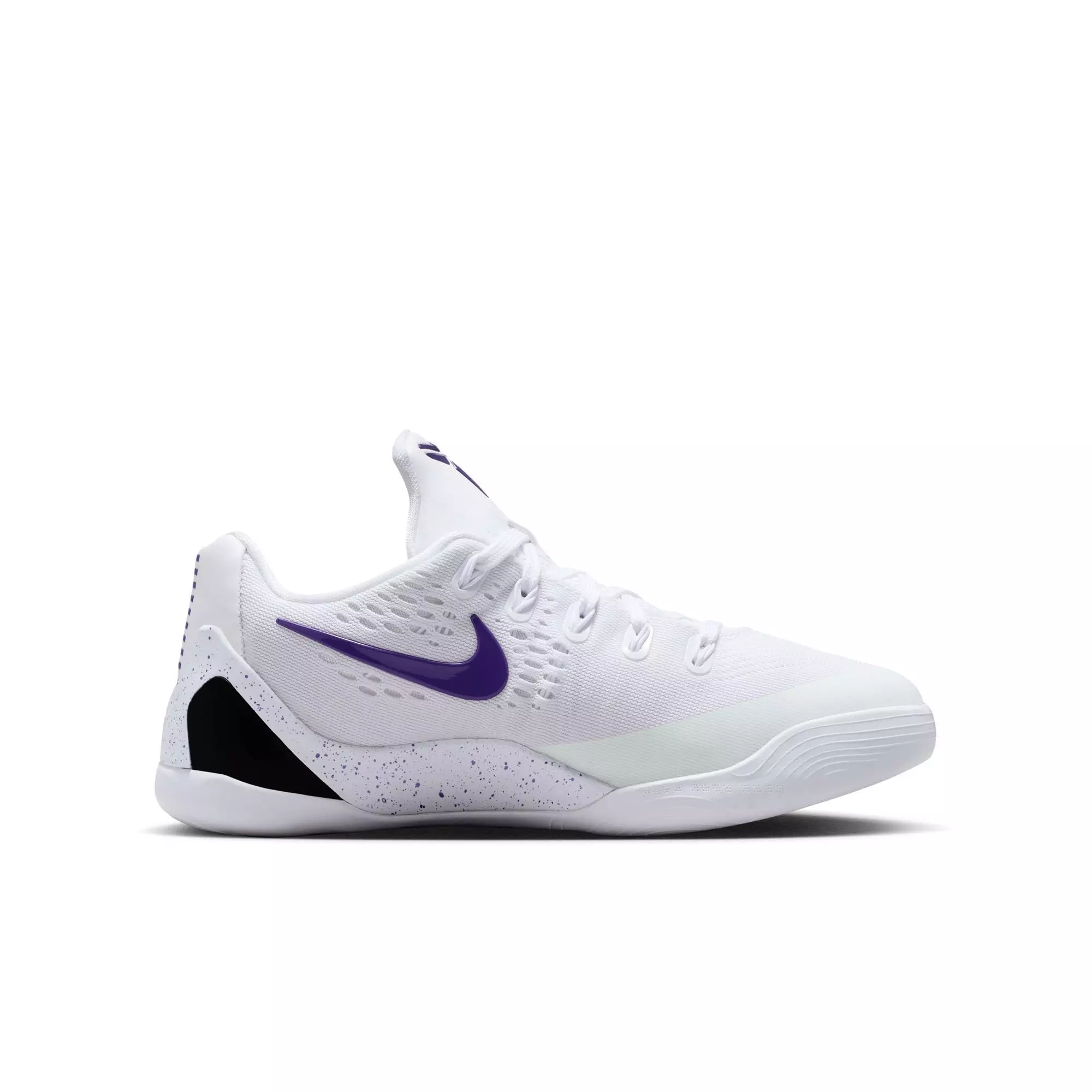 Nike Kobe IX "Court Purple" Grade School Kids' Basketball Shoe - WHITE/COURT PURPLE