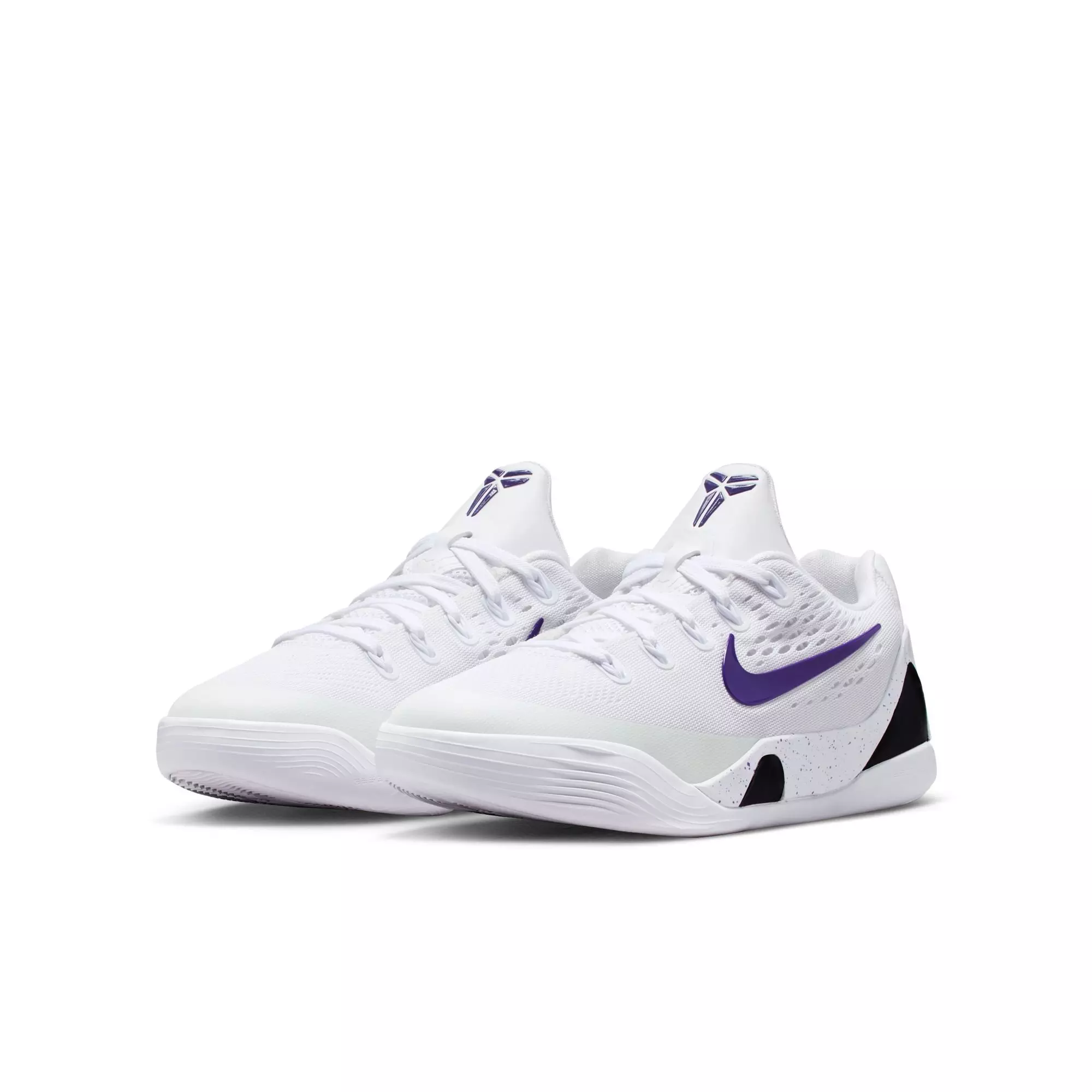 Nike Kobe IX "Court Purple" Grade School Kids' Basketball Shoe - WHITE/COURT PURPLE