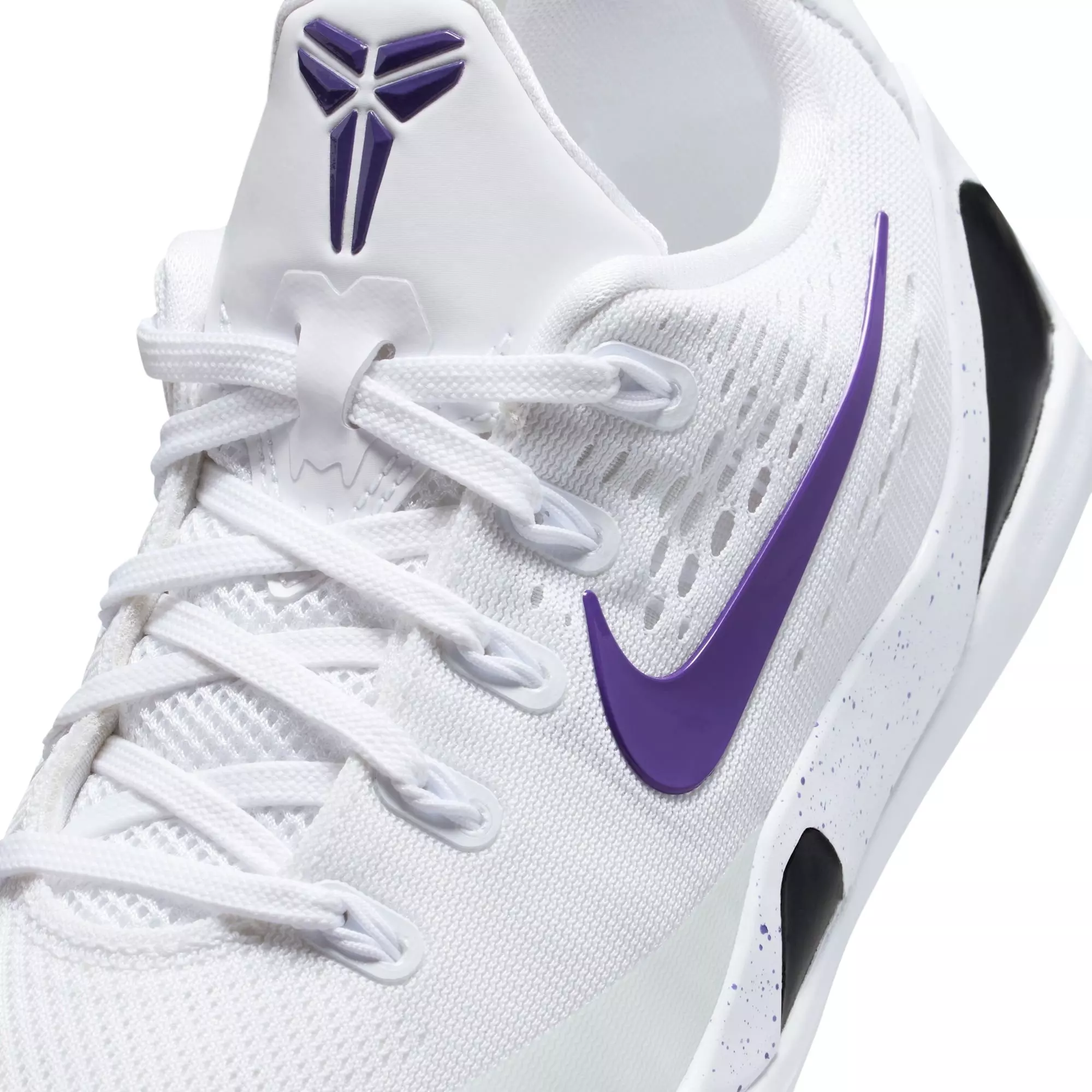 Nike Kobe IX "Court Purple" Grade School Kids' Basketball Shoe - WHITE/COURT PURPLE