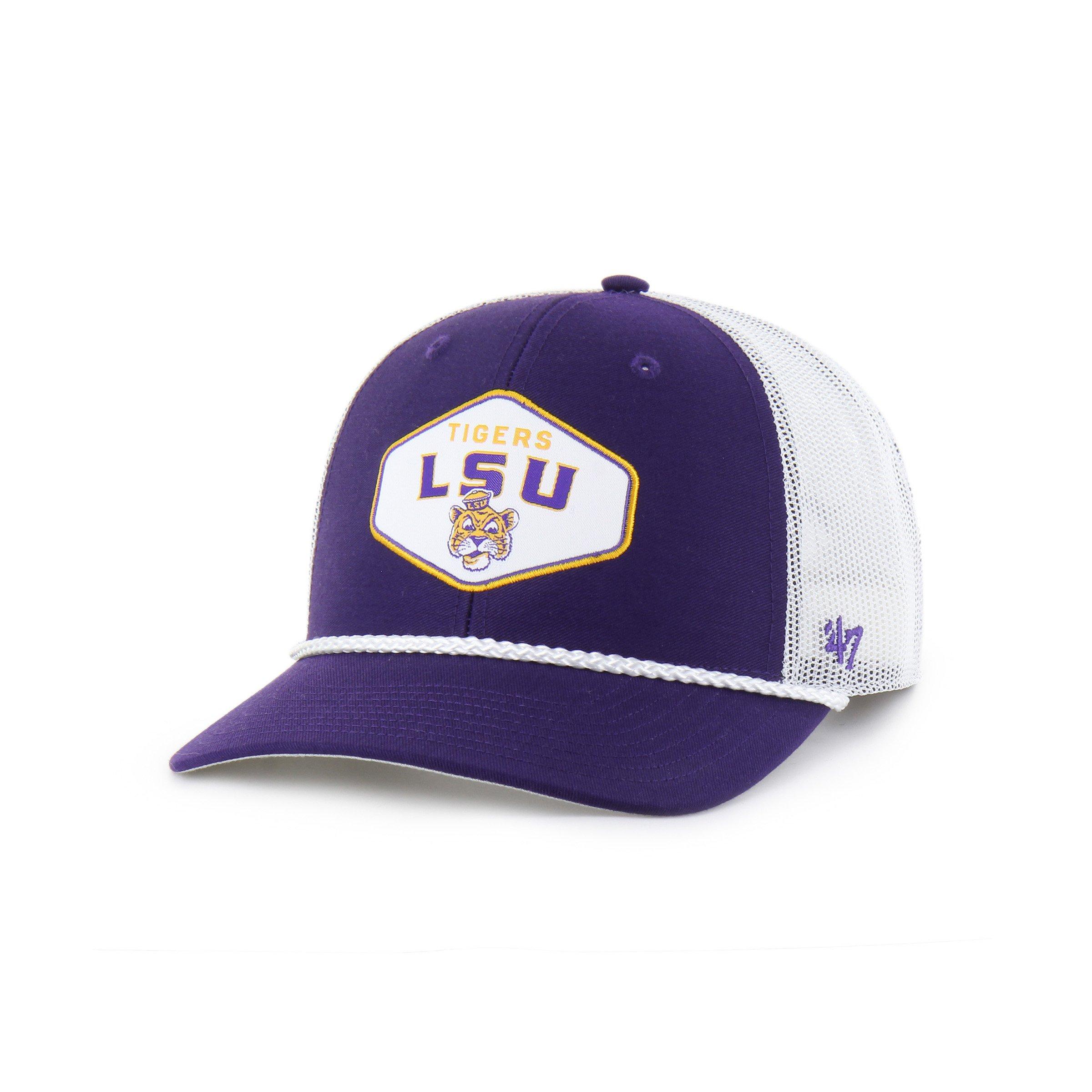 47 LSU Tigers Ace Out Trucker Purple Snapback Hat