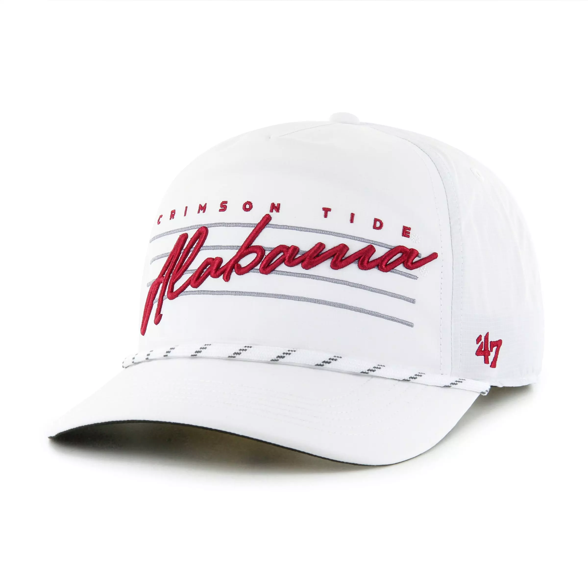 '47 Alabama Crimson Tide Fairway Hitch Snapback Hat-White - WHITE