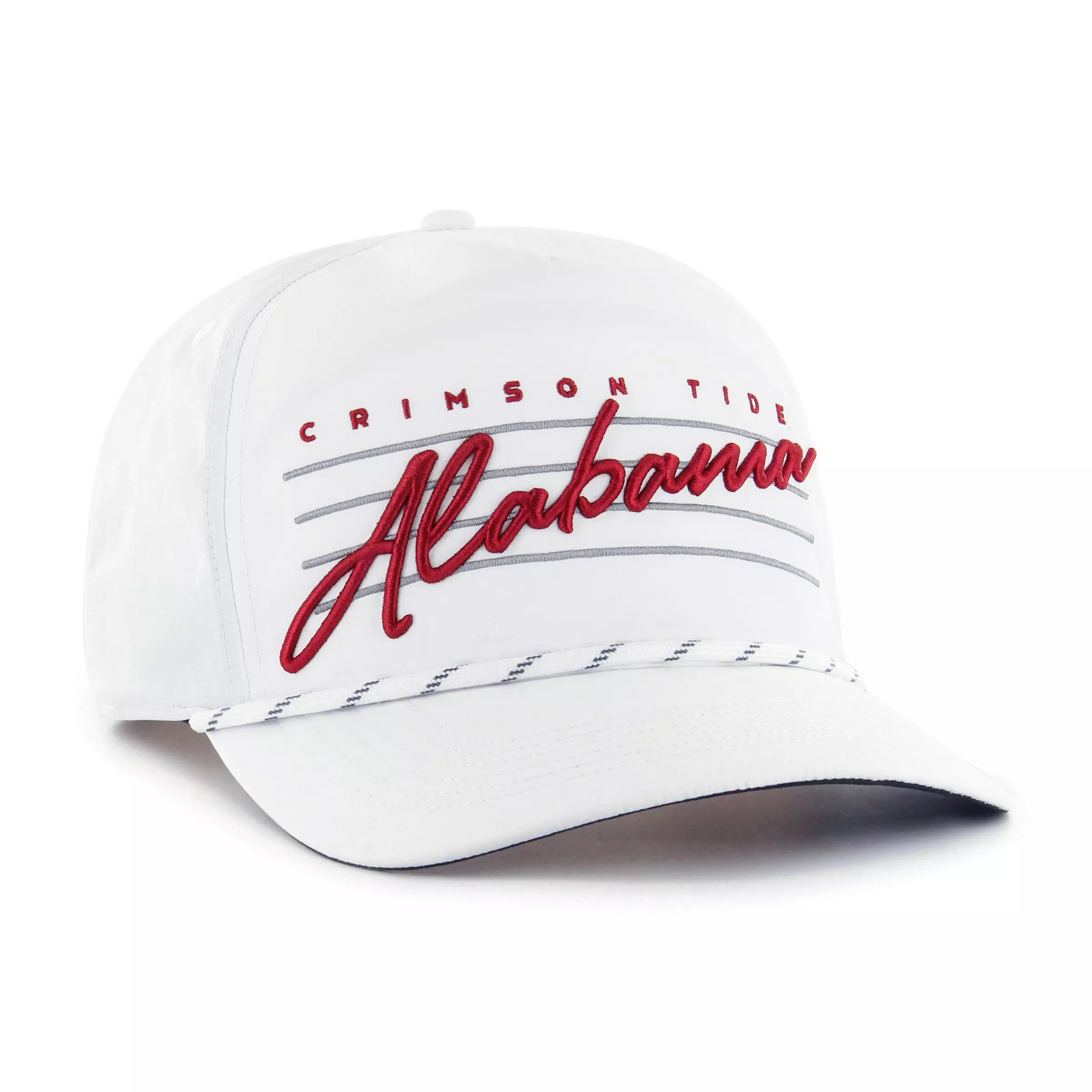 '47 Alabama Crimson Tide Fairway Hitch Snapback Hat-White - WHITE