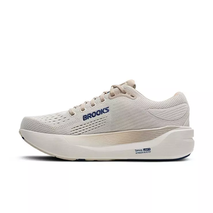 Brooks Ghost Max 3 "Coconut/Chateau/Navy" Men's Running Shoe - WHITE/BLUE