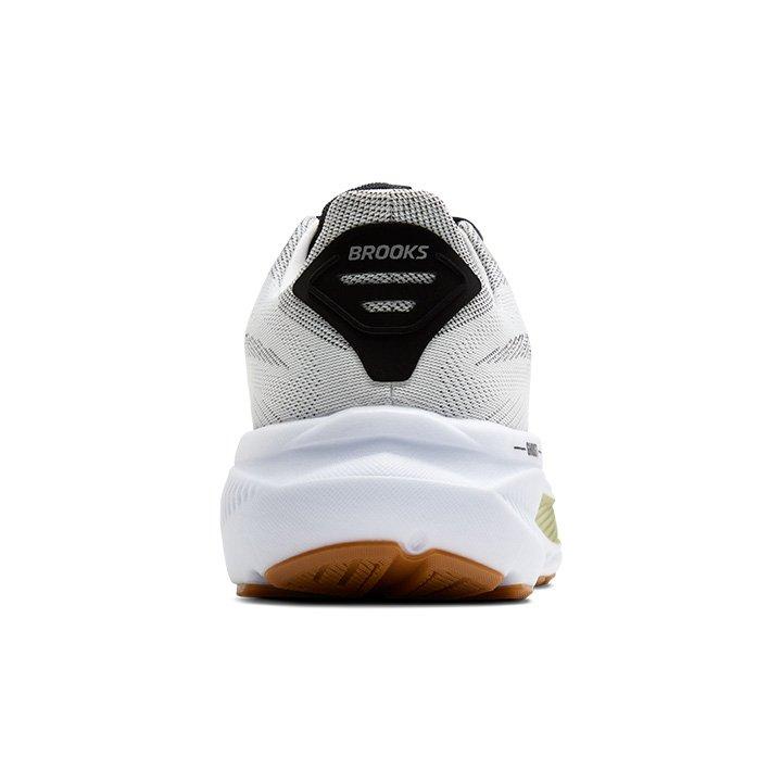 Brooks Ghost 17 "White/Pink Clay/Gecko" Men's Running Shoe - WHITE/BLACK/GREEN Thumbnail View 4