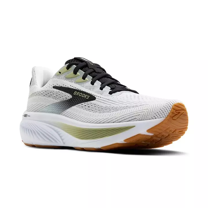 Brooks Ghost 17 "White/Pink Clay/Gecko" Men's Running Shoe - WHITE/BLACK/GREEN