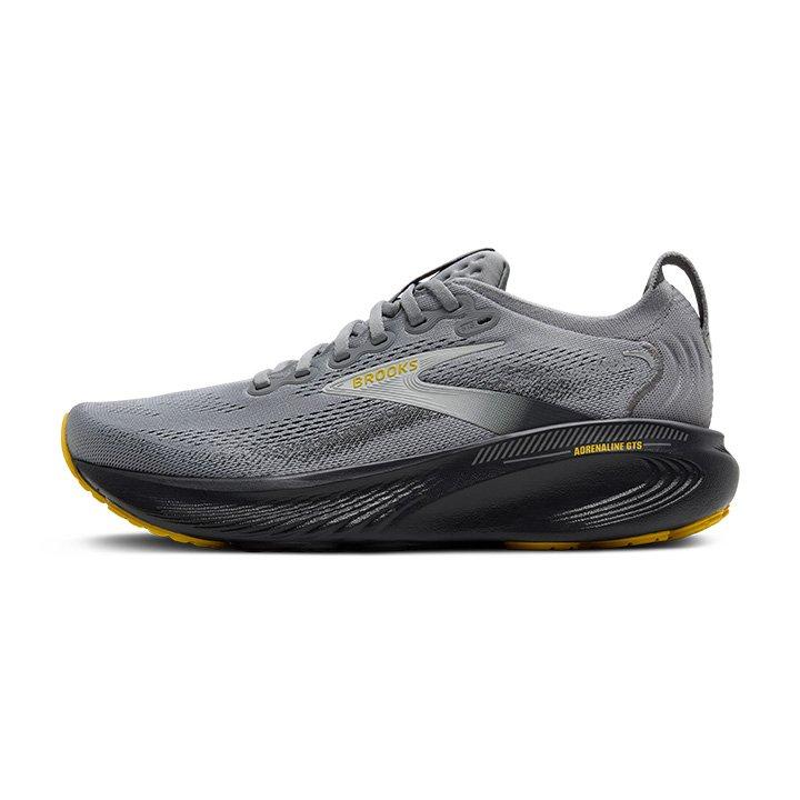 Brooks Adrenaline GTS 25 "Primer Grey" Men's Road Running Shoe - PRIMER GREY/EBONY/JASMIN Thumbnail View 4