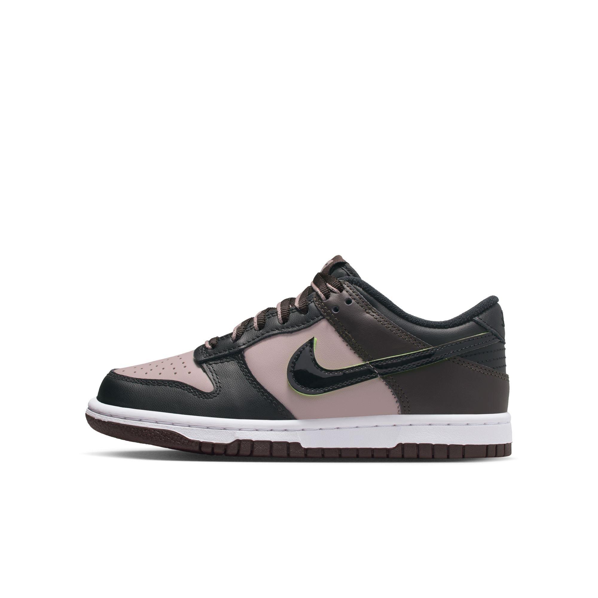Nike Dunk Low SE Grade School Kids' "Particle Rose/Black/Velvet Brown/White" Shoe