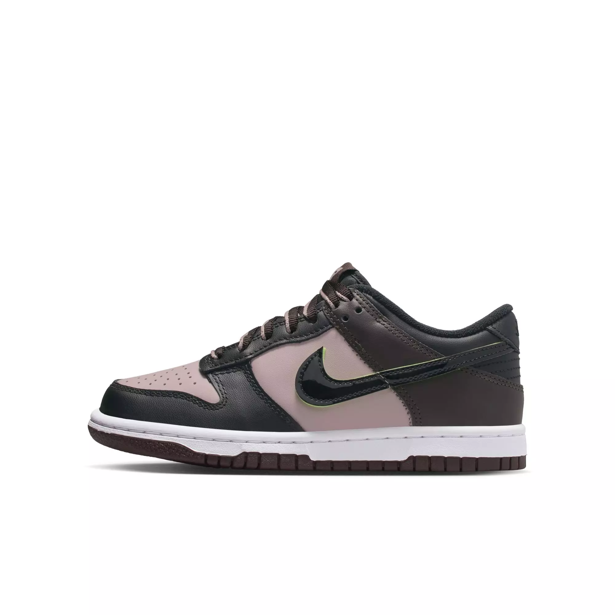 Nike Dunk Low SE "Particle Rose/Black/Velvet Brown/White" Grade School Kids' Shoe - PARTICLE ROSE