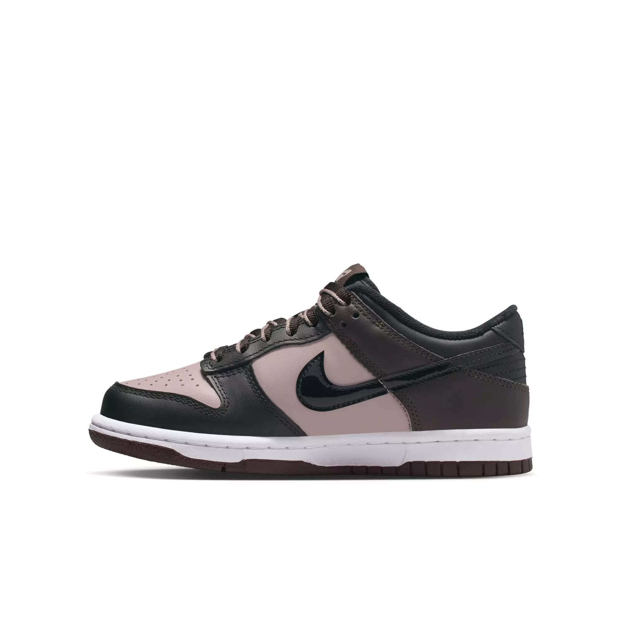 Nike Dunk Low SE "Particle Rose/Black/Velvet Brown/White" Grade School Kids' Shoe - PARTICLE ROSE