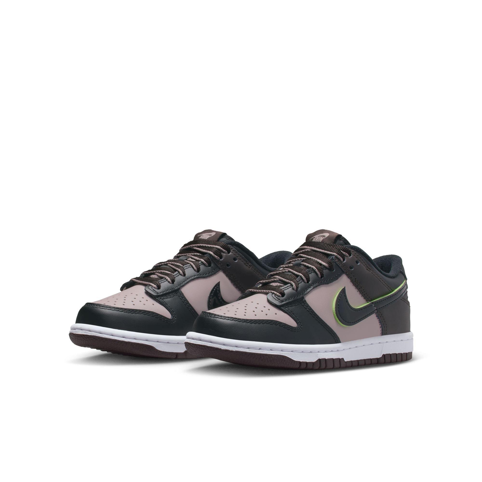 Nike Dunk Low SE Grade School Kids' "Particle Rose/Black/Velvet Brown/White" Shoe