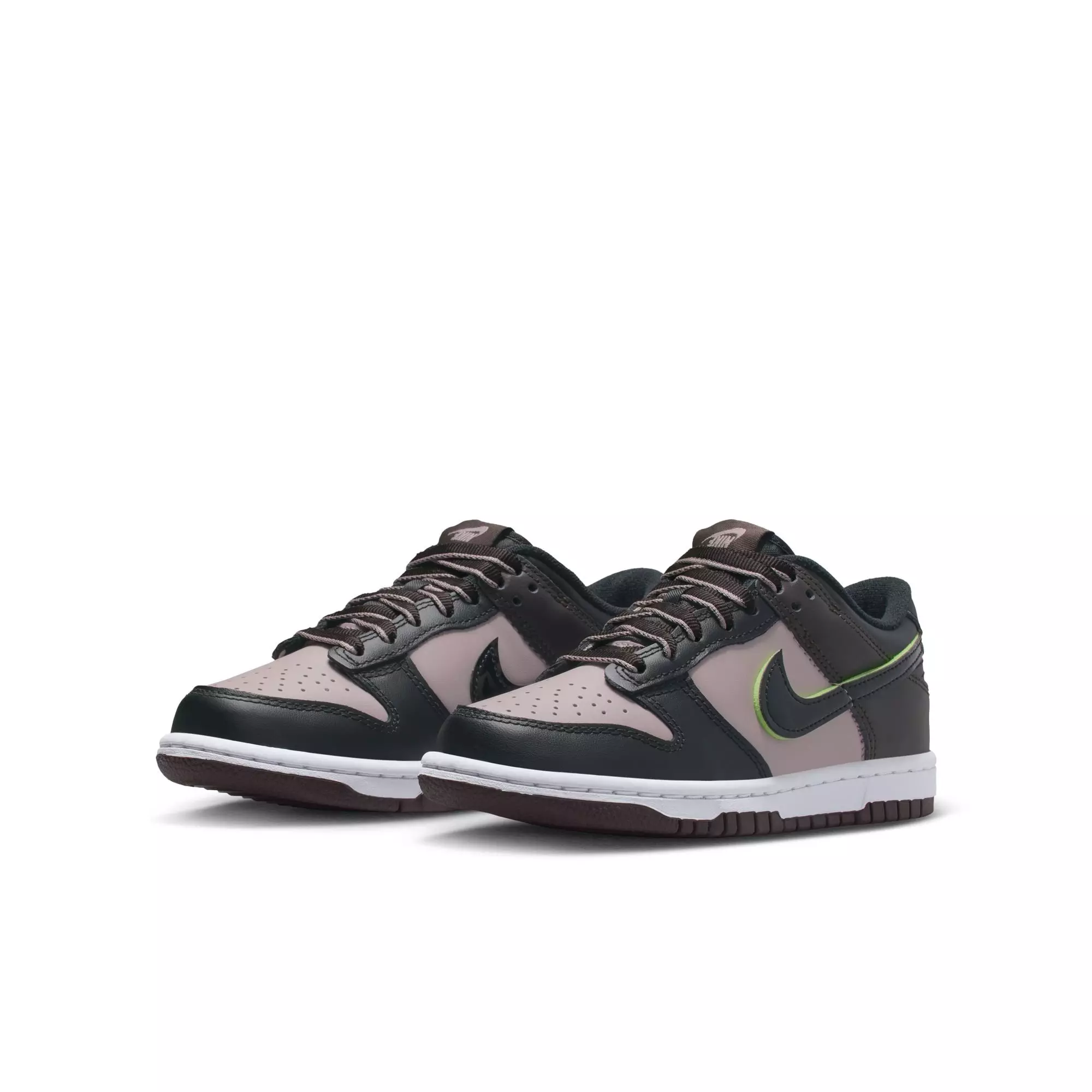 Nike Dunk Low SE "Particle Rose/Black/Velvet Brown/White" Grade School Kids' Shoe - PARTICLE ROSE