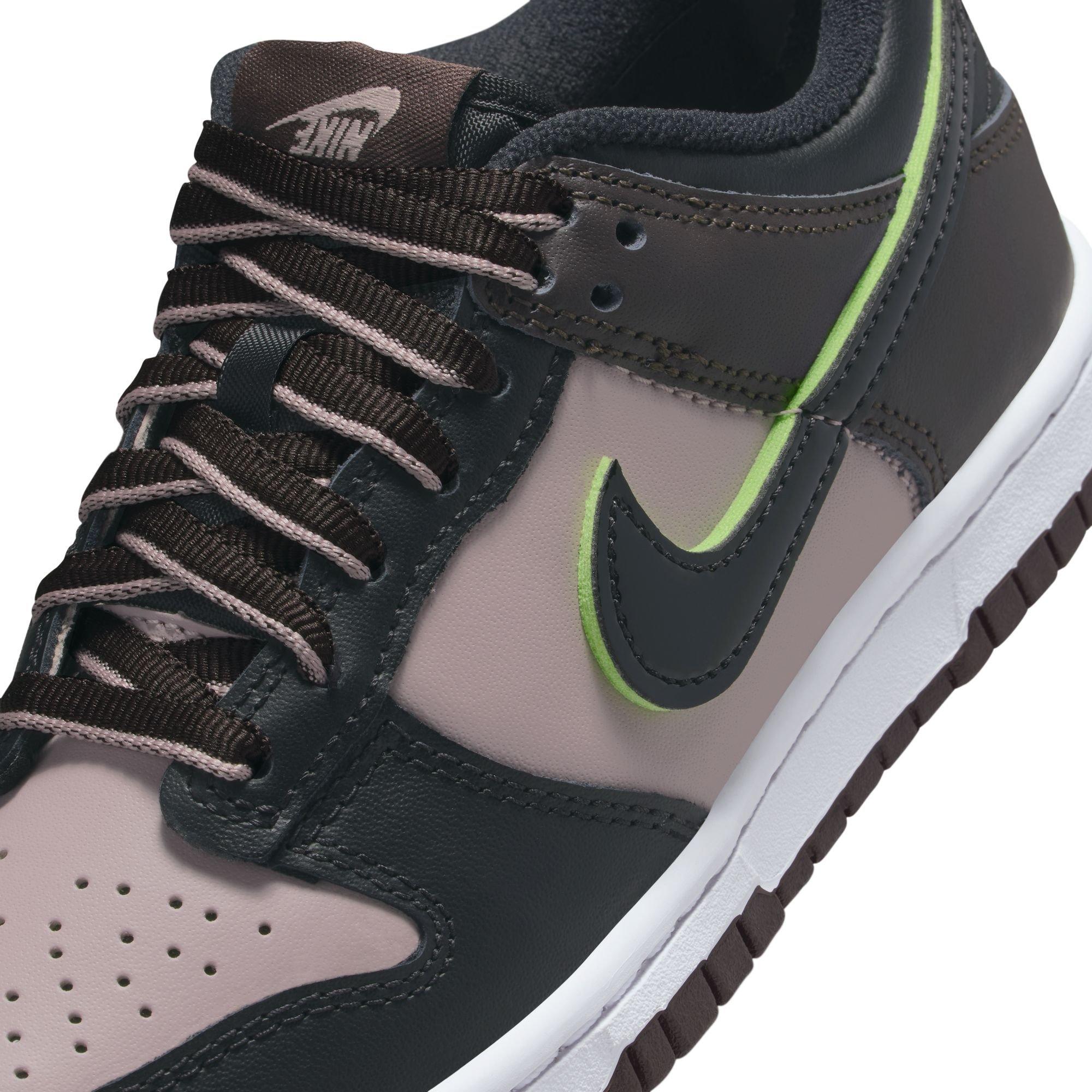 Nike Dunk Low SE Grade School Kids' "Particle Rose/Black/Velvet Brown/White" Shoe