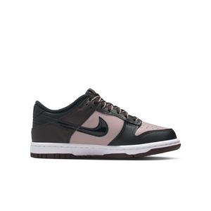 Nike Dunk Low SE "Particle Rose/Black/Velvet Brown/White" Grade School Kids' Shoe