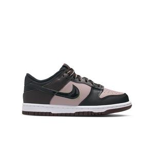 Nike Dunk Low SE "Particle Rose/Black/Velvet Brown/White" Grade School Kids' Shoe