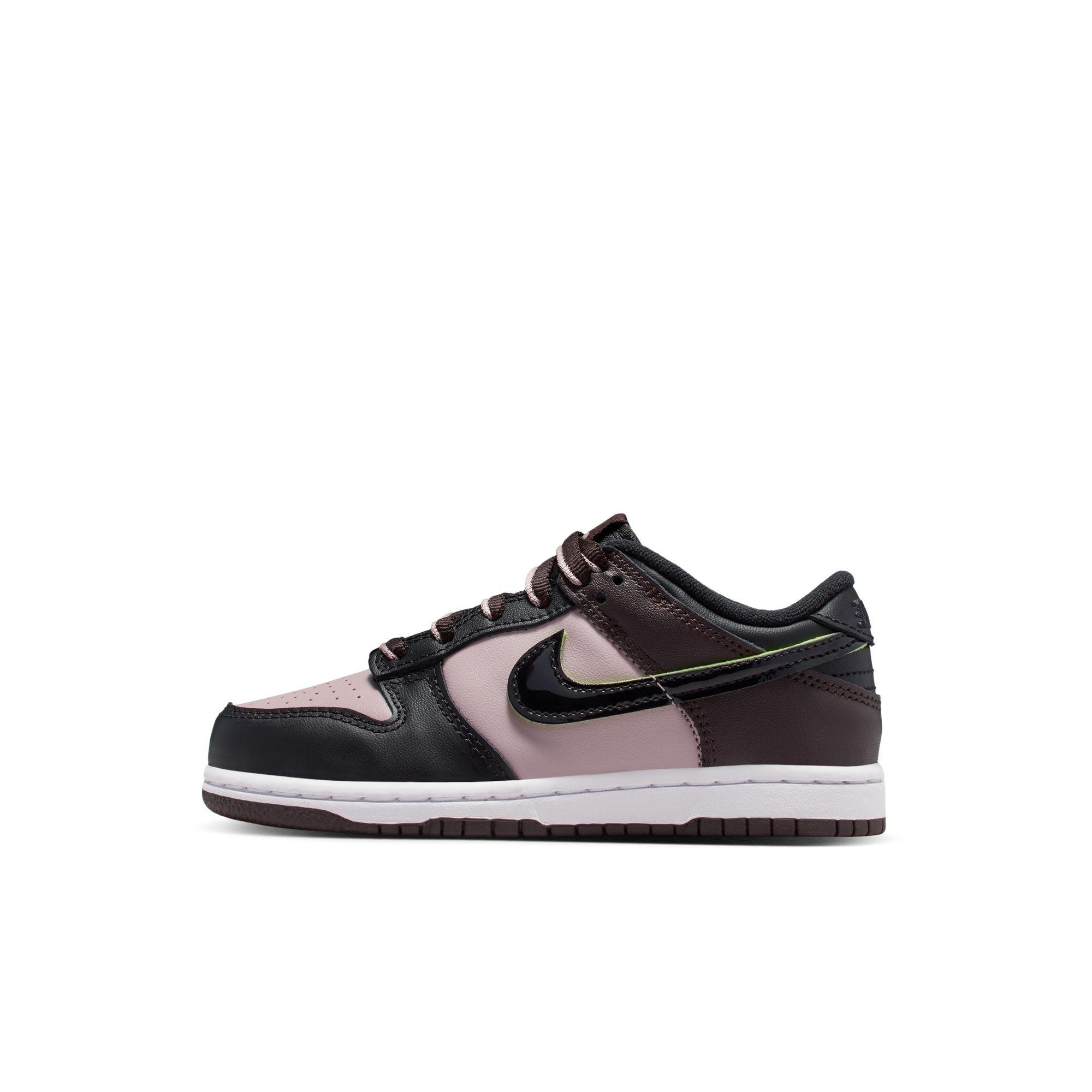 Nike Dunk Low SE Preschool Boys' "Particle Rose/Black/Velvet Brown/White" Shoe
