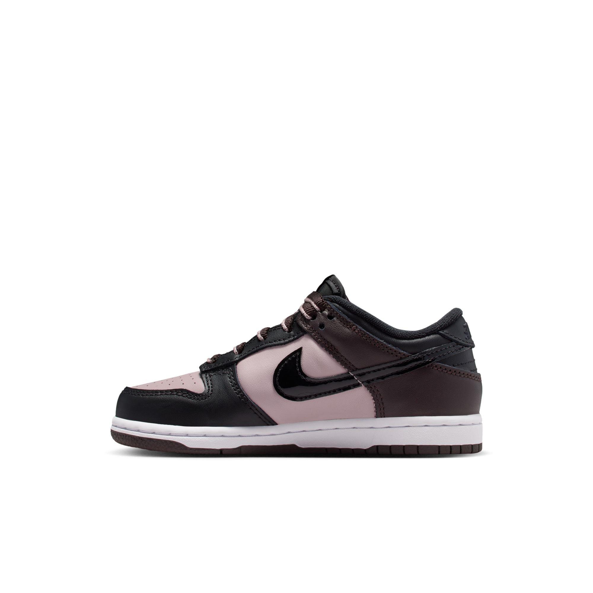 Nike Dunk Low SE Preschool Boys' "Particle Rose/Black/Velvet Brown/White" Shoe