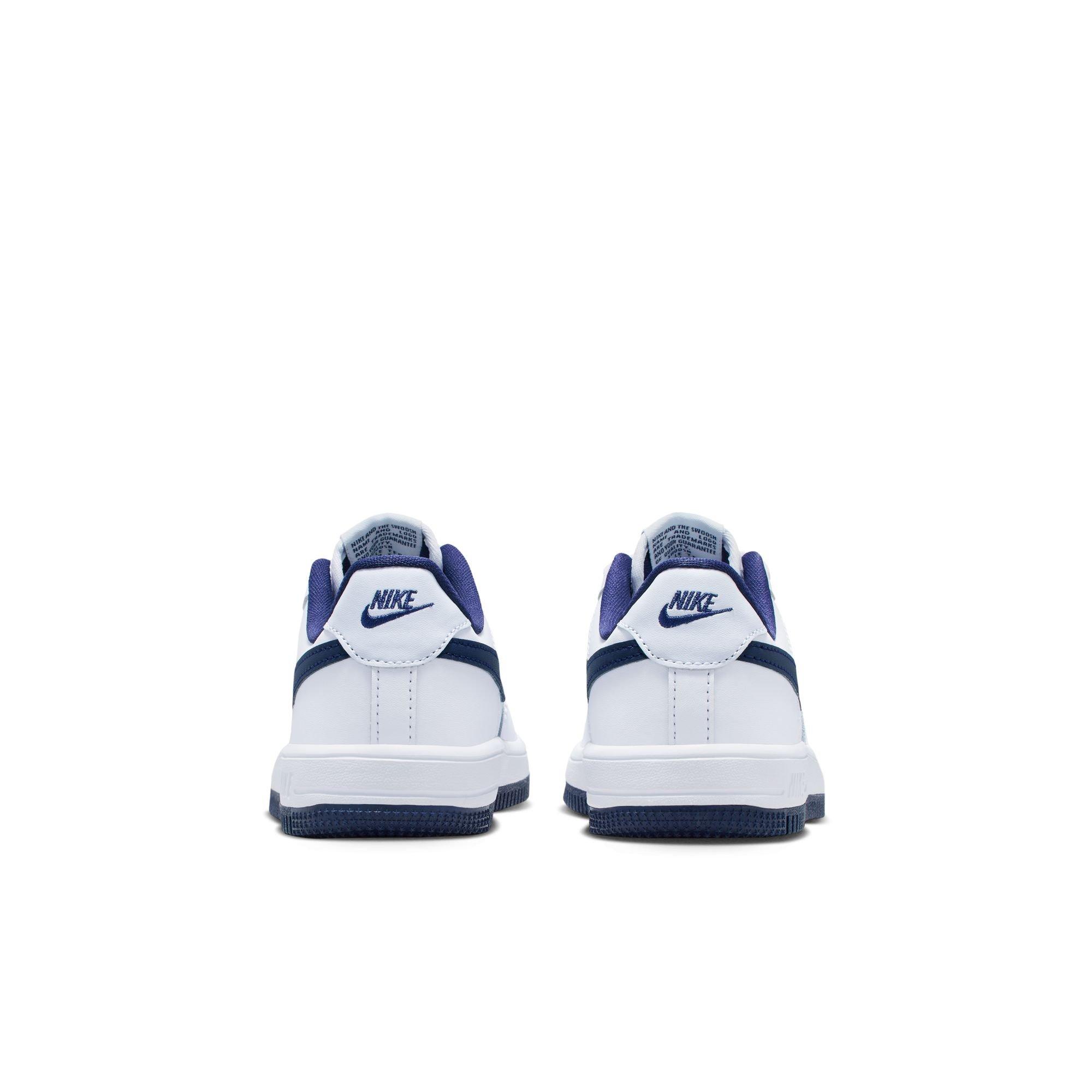 Nike Air Force 1 Low Preschool Boys' "White/Midnight Navy/Football Grey" Shoe
