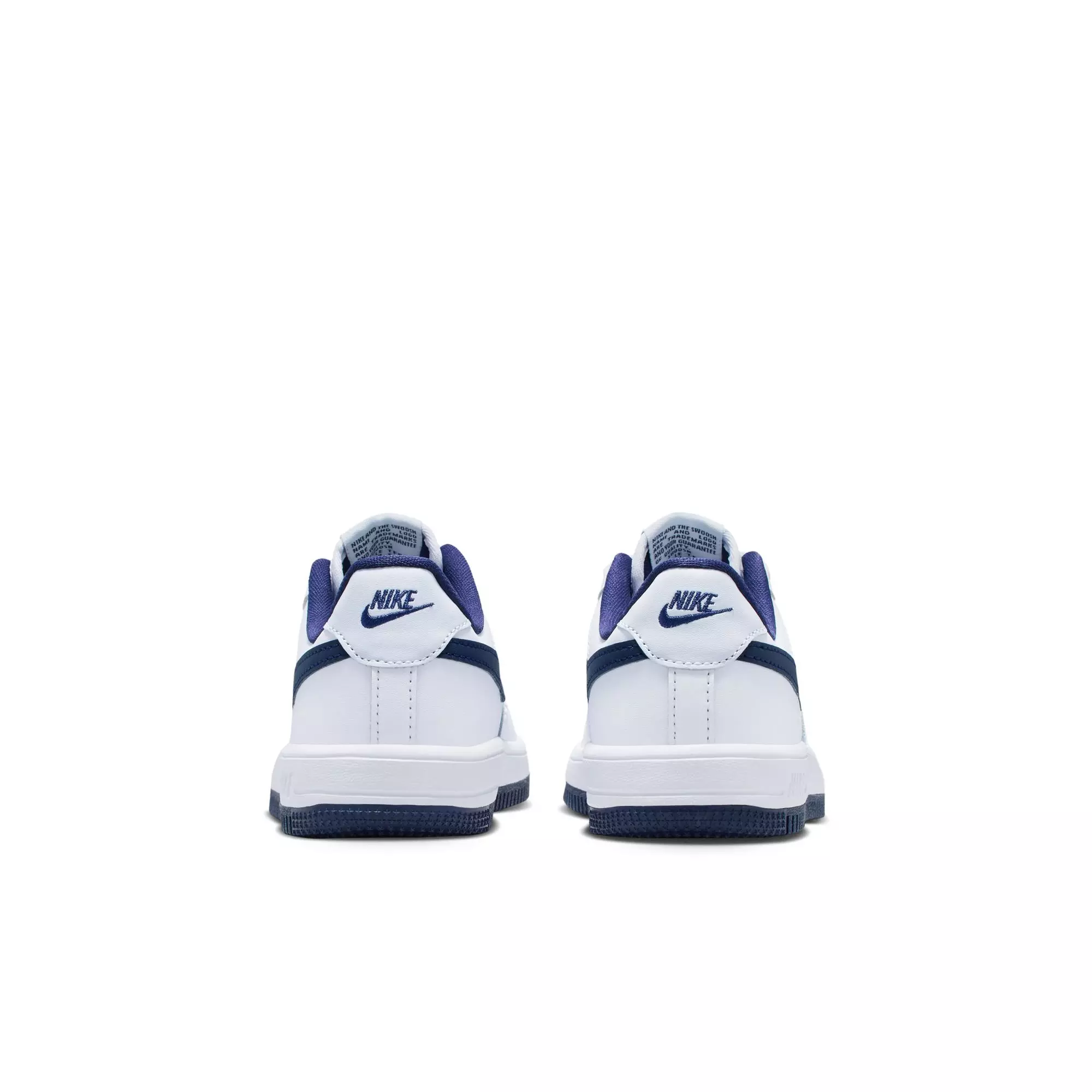 Nike Air Force 1 Low "White/Midnight Navy/Football Grey" Preschool Boys' Shoe - WHITE/BLUE