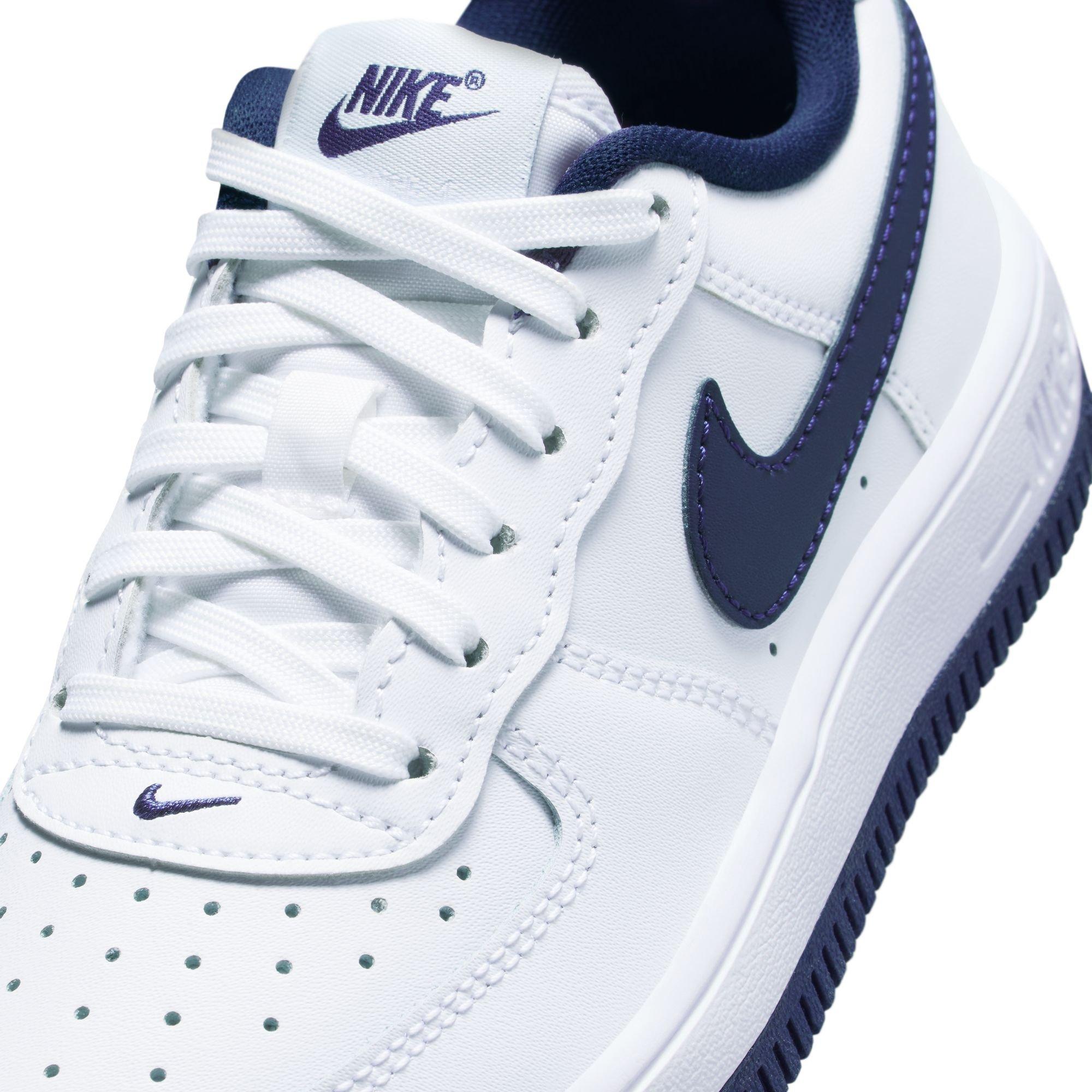Nike Air Force 1 Low Preschool Boys' "White/Midnight Navy/Football Grey" Shoe