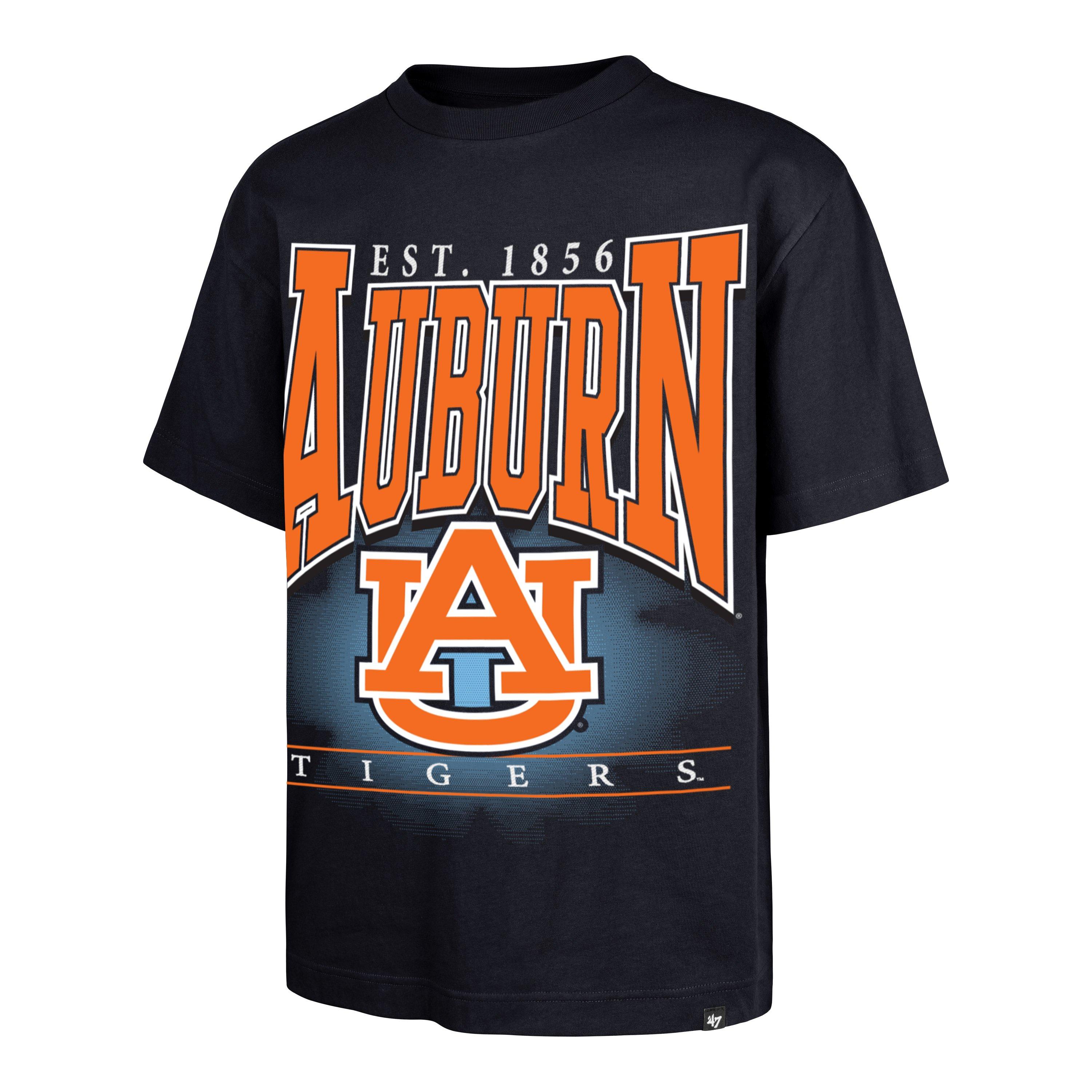 '47 Auburn Tigers Hot Corner Short Sleeve Tee-Navy - NAVY Thumbnail View 1