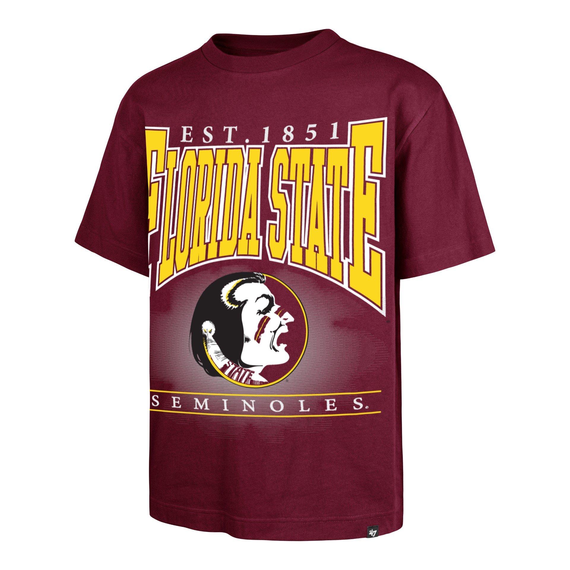 '47 Florida State Seminoles Hot Corner Short Sleeve Tee-Maroon - MAROON Thumbnail View 1