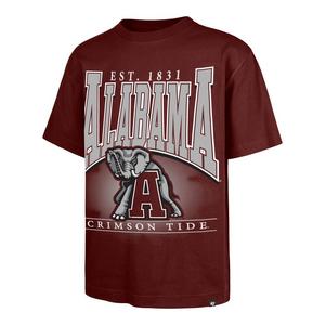 '47 Alabama Crimson Tide Hot Corner Short Sleeve Tee-Red