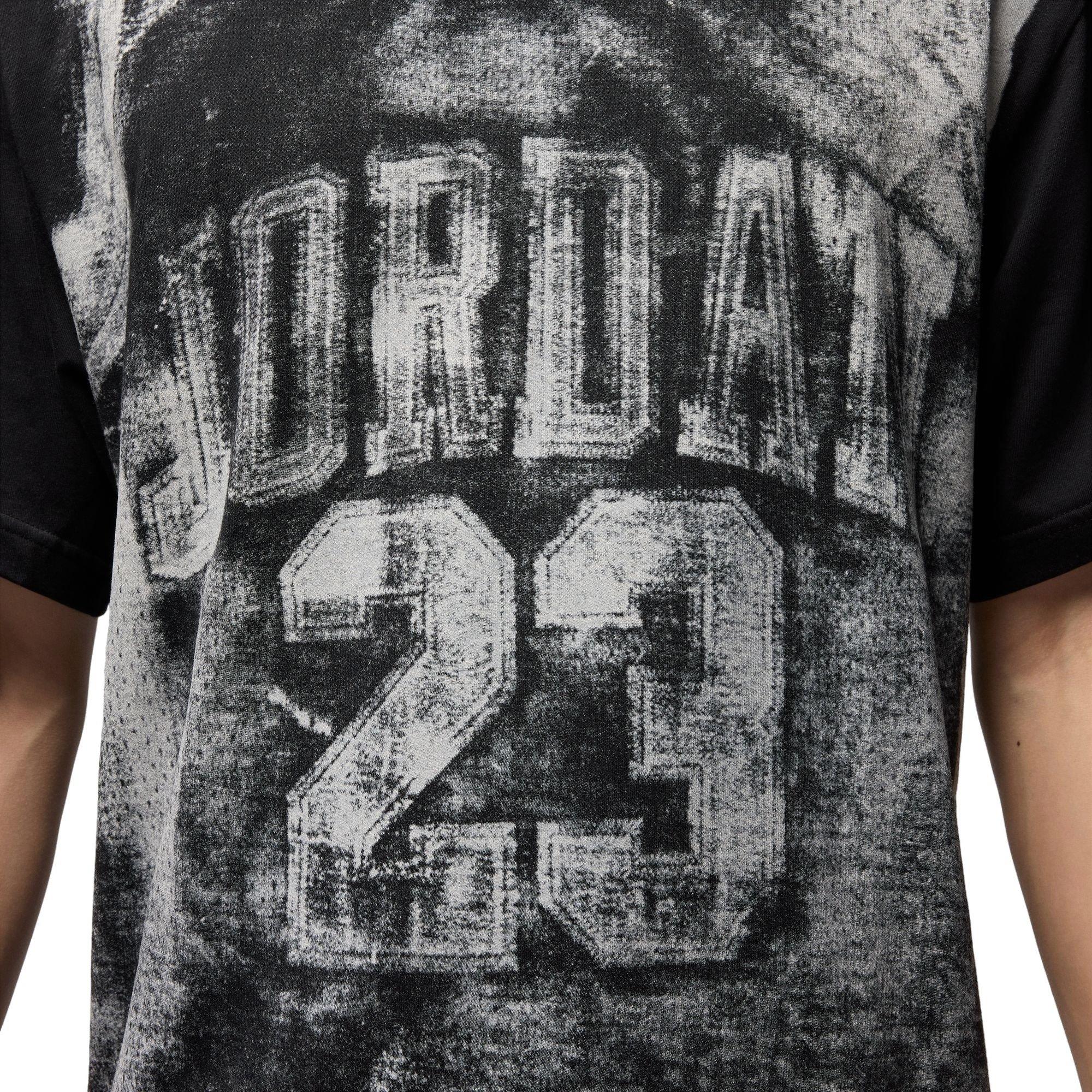 Jordan Men's Brooklyn Collegiate Graphic Tee-Black - BLACK Thumbnail View 4