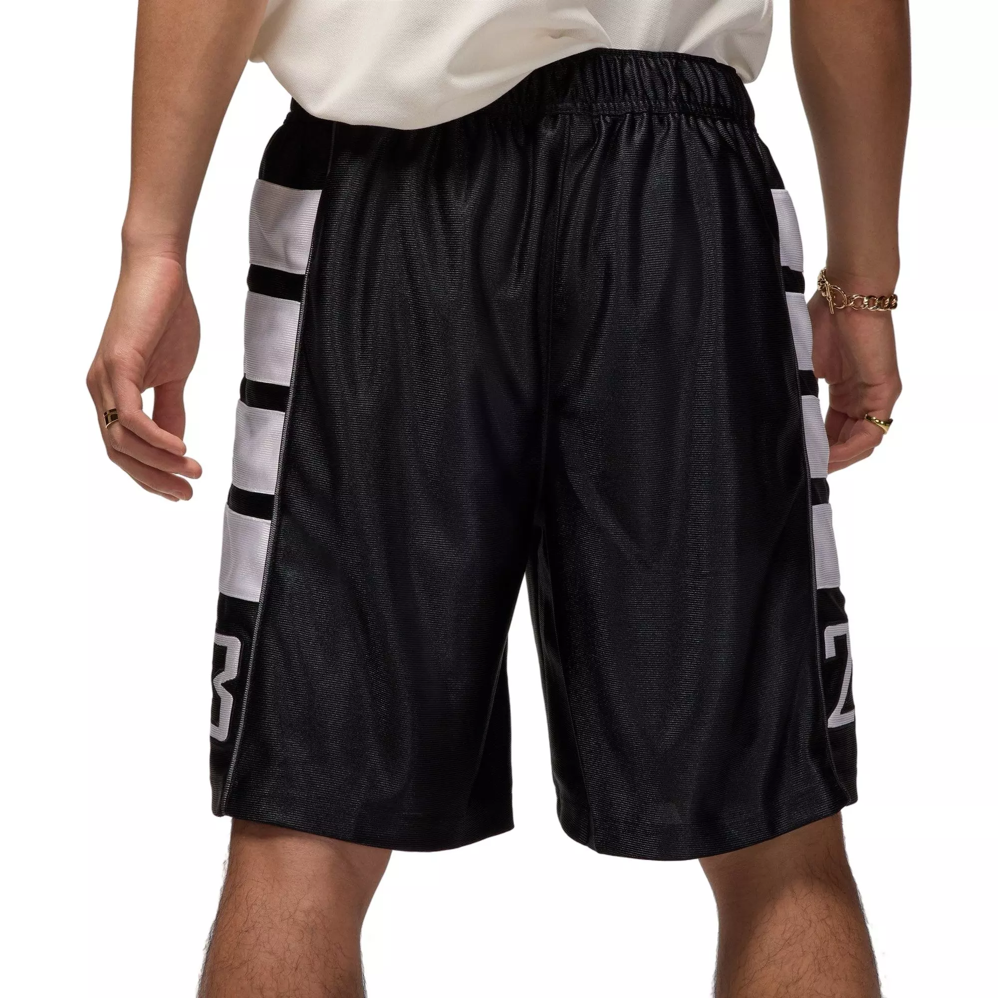Jordan Men's Brooklyn Cat Scratch Shorts - Black/White - BLACK/WHITE
